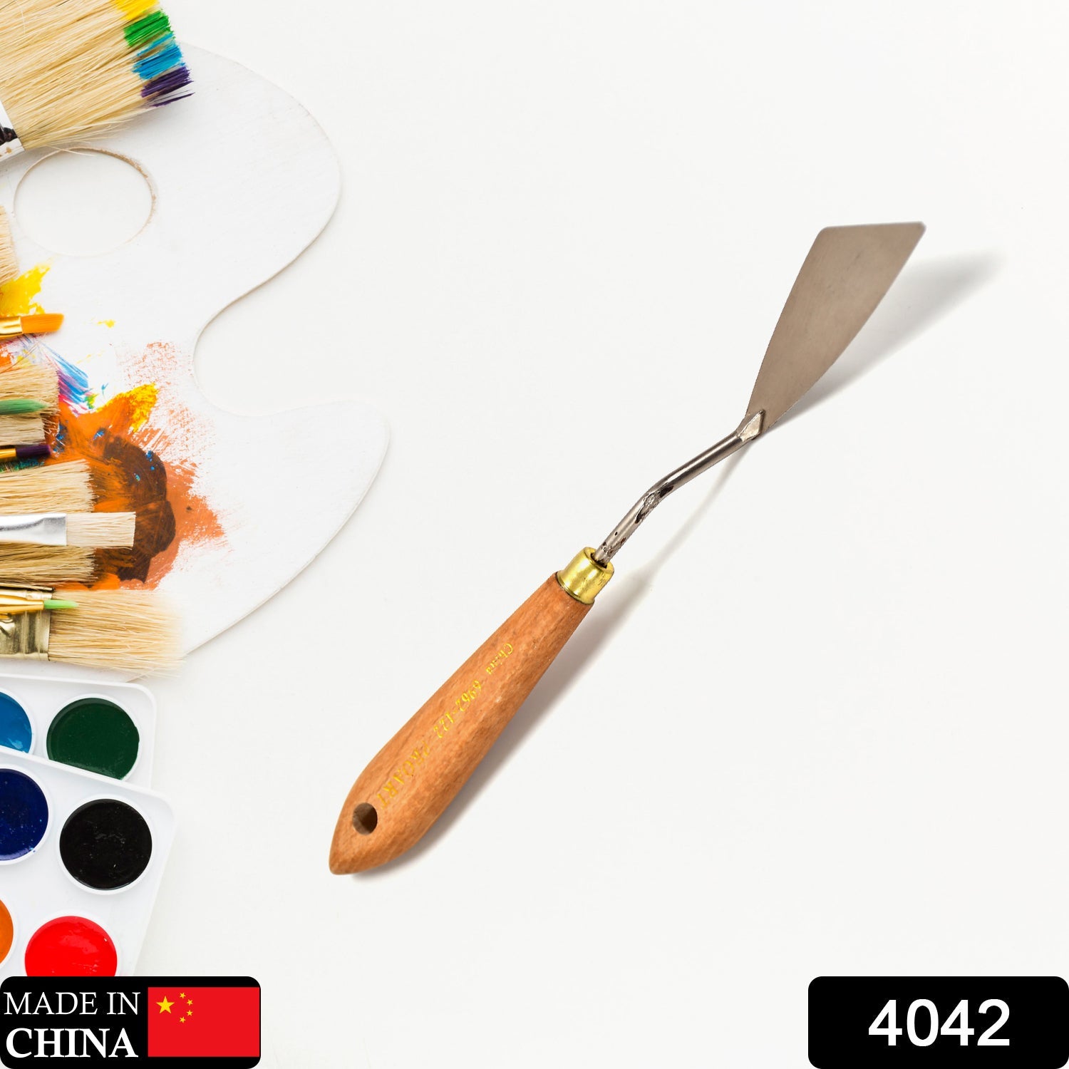4042 Stainless Steel Artists Palette Knife, Spatula Palette Knife Paint Mixing Scraper, Thin and Flexible Art Tools for Oil Painting, Acrylic Mixing, Etc DeoDap
