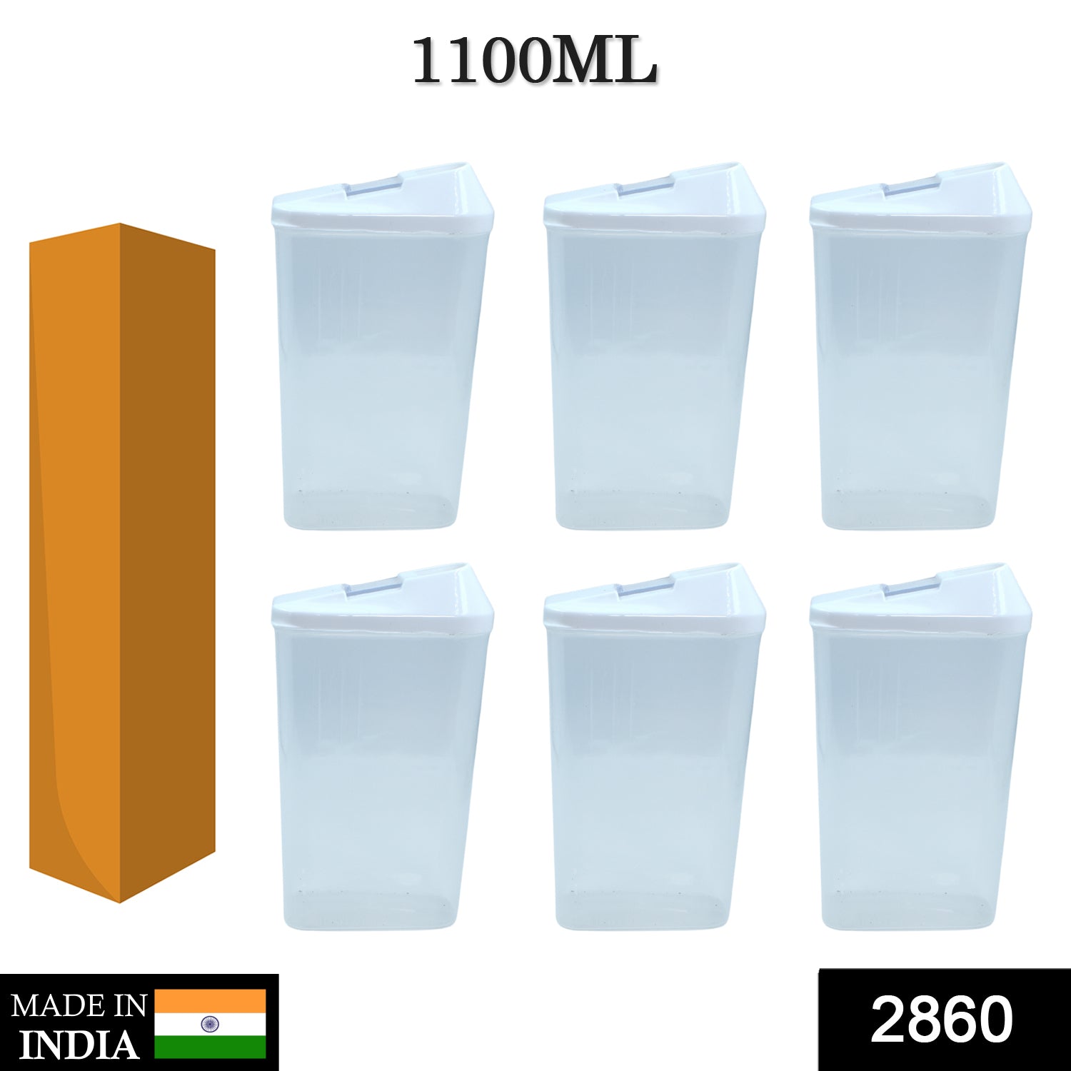 2860 Easy flow kitchen container jar cereal rice grains plastic dispenser storage box DeoDap