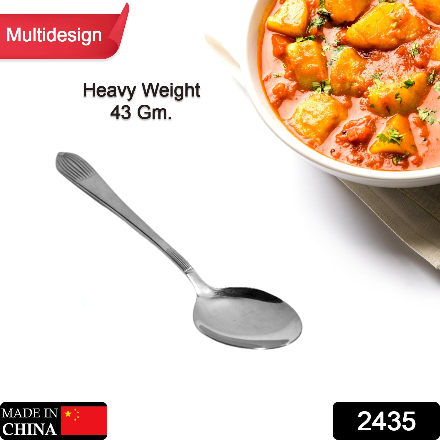 2435 Stainless Steel Spoon 1pc Spoon. Spoon for Coffee, Tea, Sugar, & Spices. DeoDap