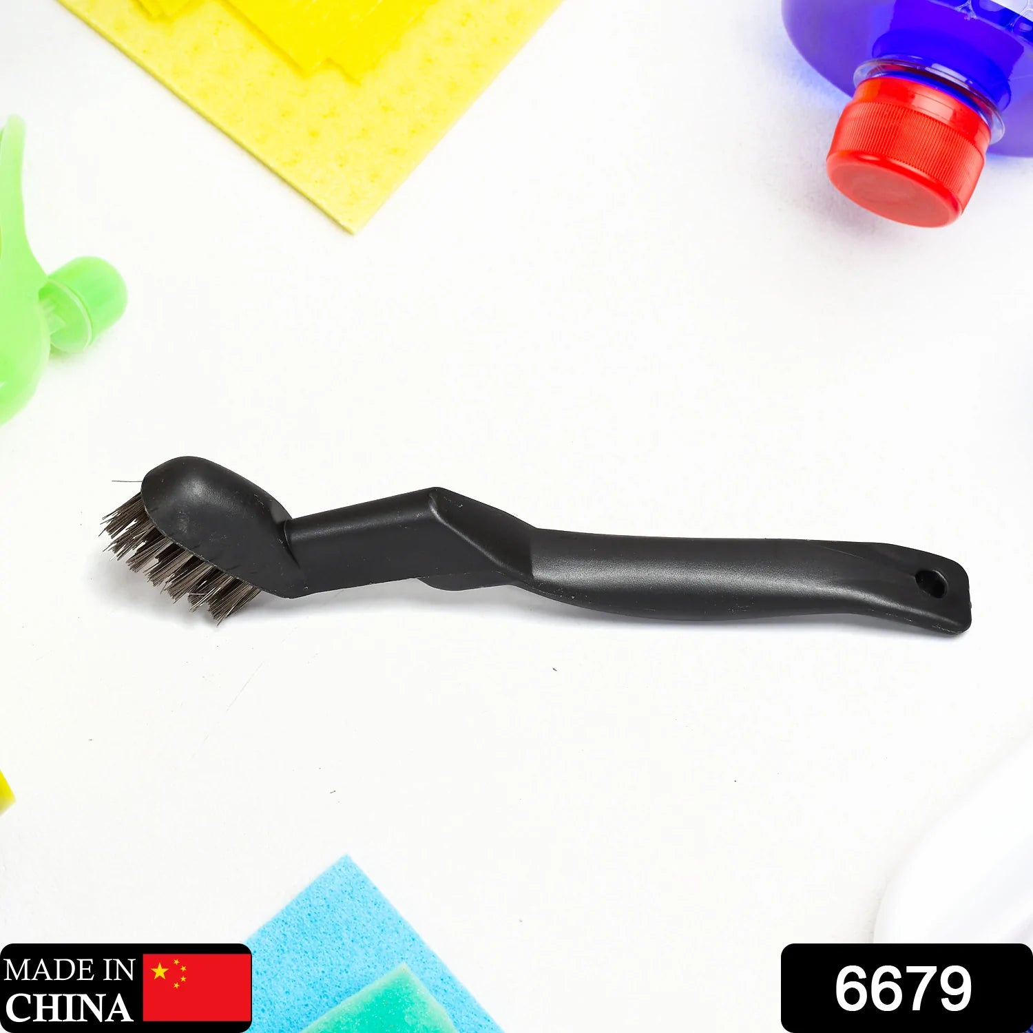 6679 Bristles Handle Scratch Brush For Dust Cleaning Use (1 pcs ) 
