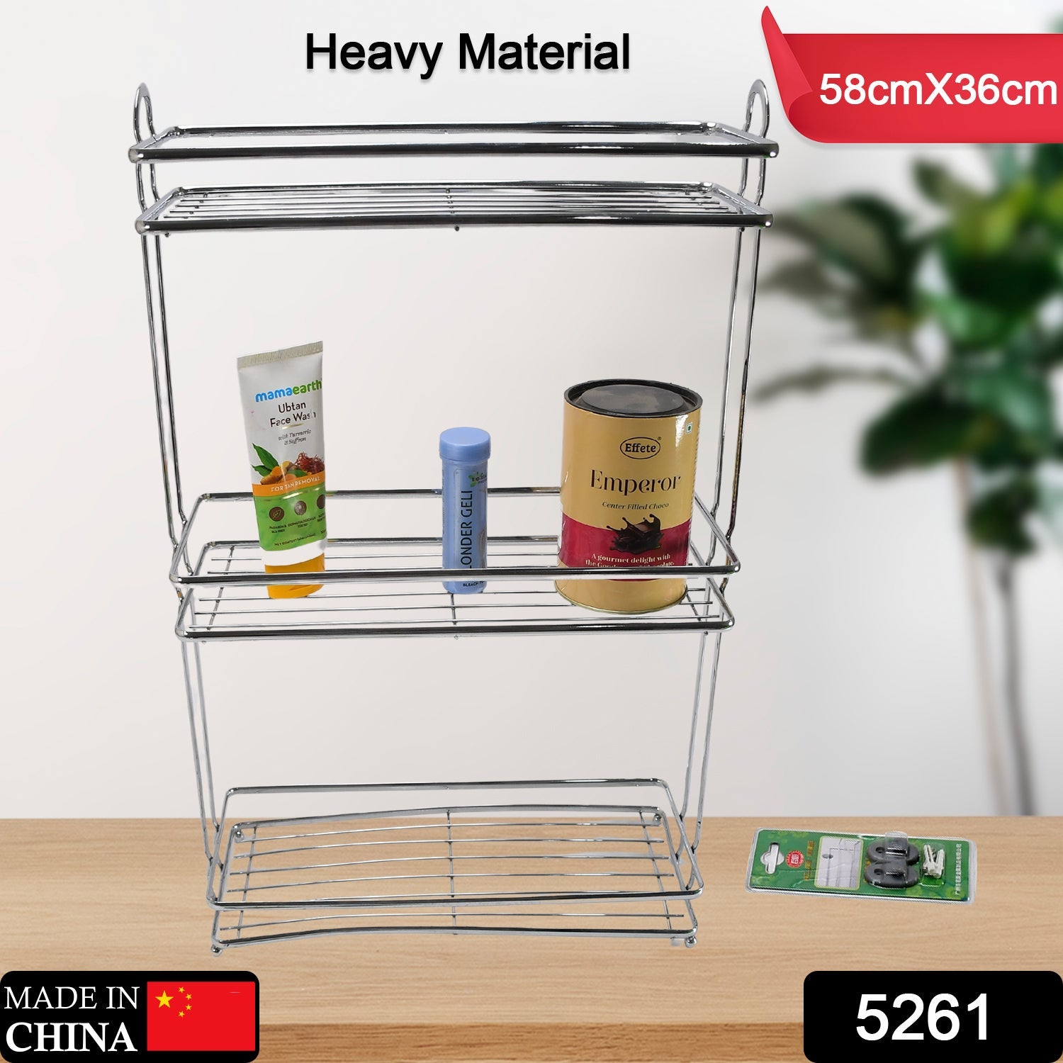5261 Stand Spice Rack, Kitchen Countertop Organizer Holder for Spice Jar, Oil Can Bottle  & Multiuse Holder