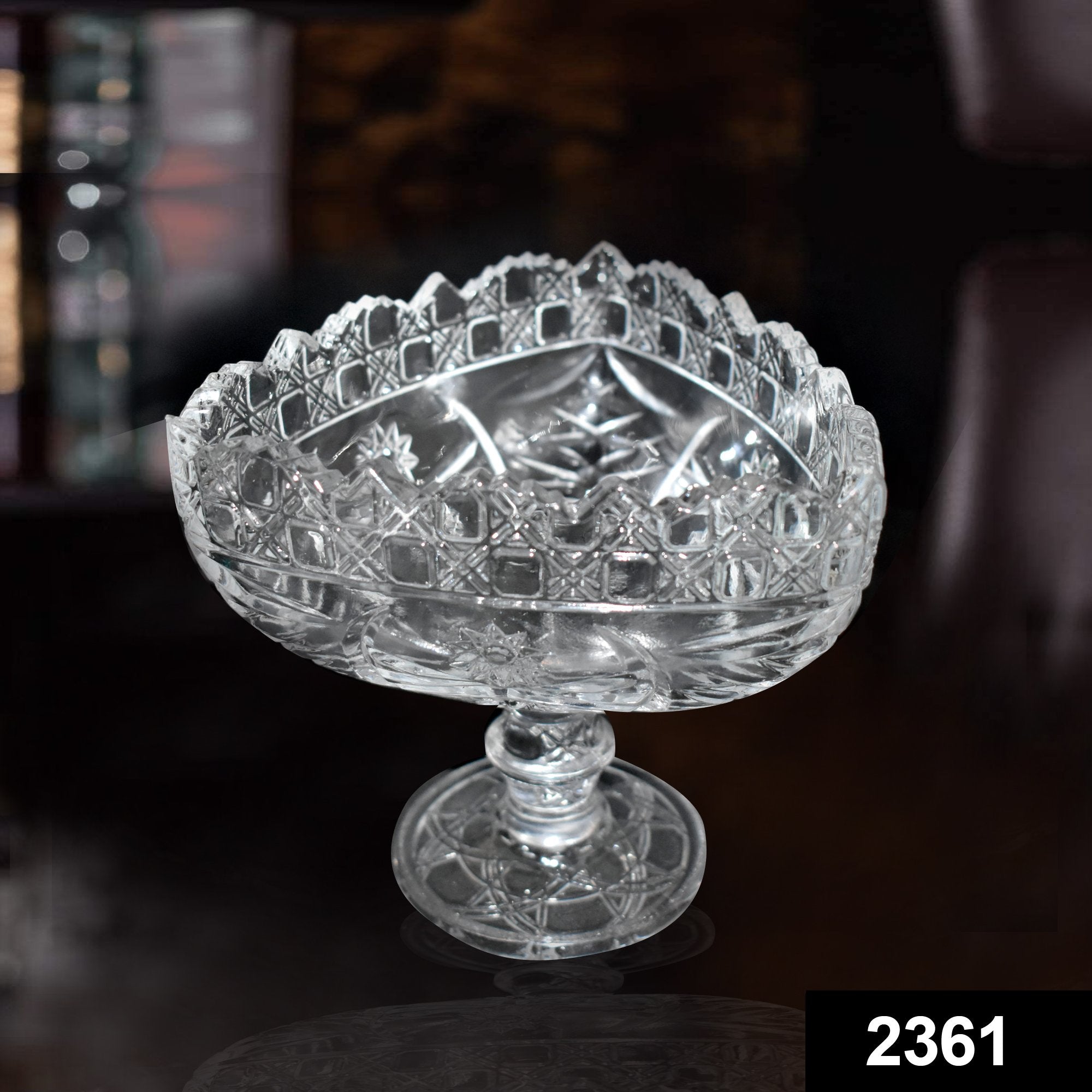 2361 Crystal Touch Beautiful Decorative Designer Fruit Glass Bowl - SkyShopy