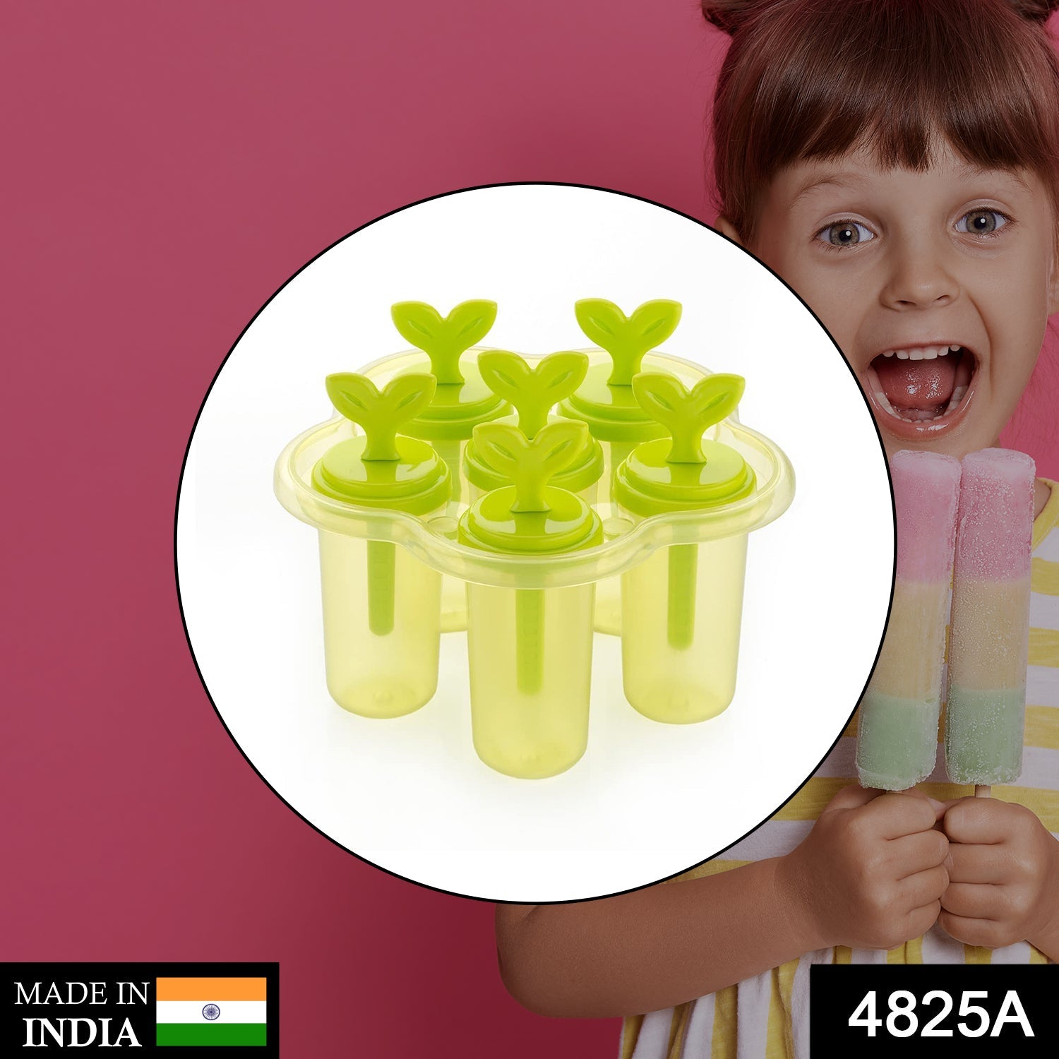 4825A 6 Cavity Ice Candy Maker For Making Ice Candies And All Easily. DeoDap