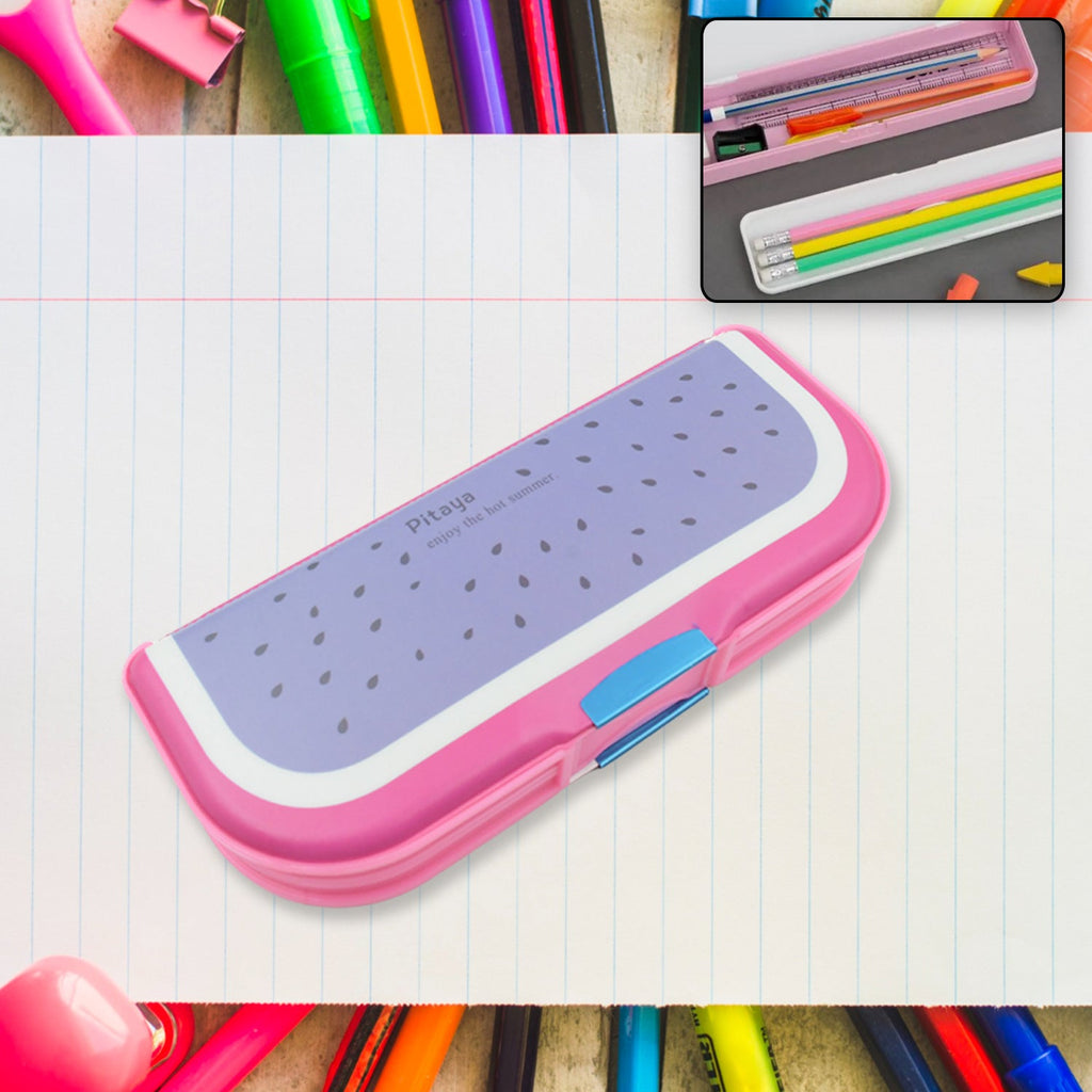 4563 Metal Pencil Box, Pencil Case Double Compartment for Kids Station –  Sky Shopy