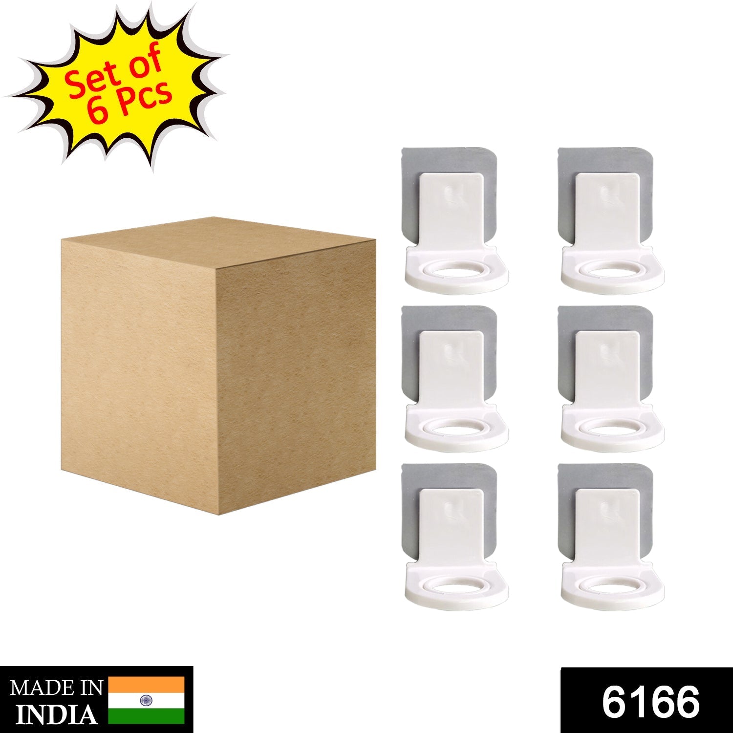 6166 6 Pc Shampoo Holder Hook For Holding Shampoo Bottles Easily. freeshipping - DeoDap