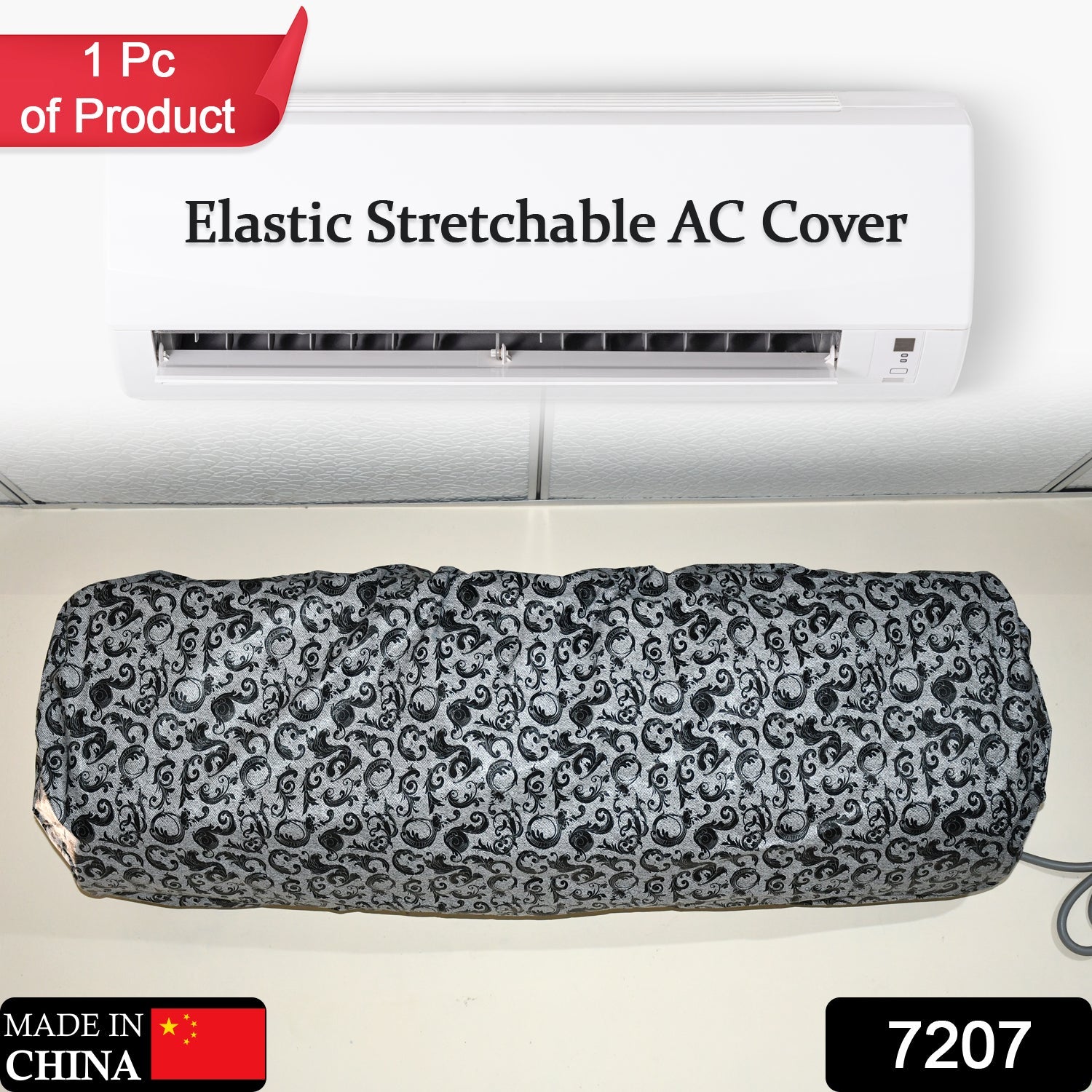 7207 Stretchable AC Cover Protection from Dusts, Insects and Corrosion | Winter Friendly Cover DeoDap