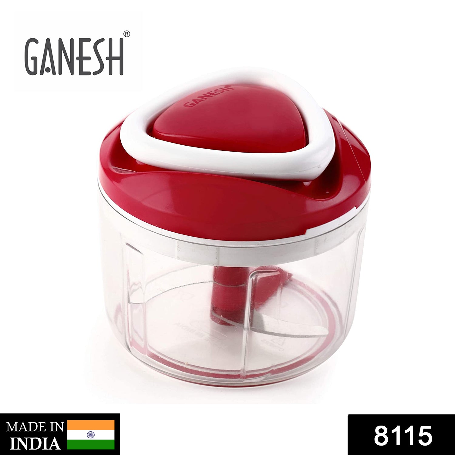 8115 Ganesh Chopper Vegetable Cutter, Red (650 ml) DeoDap