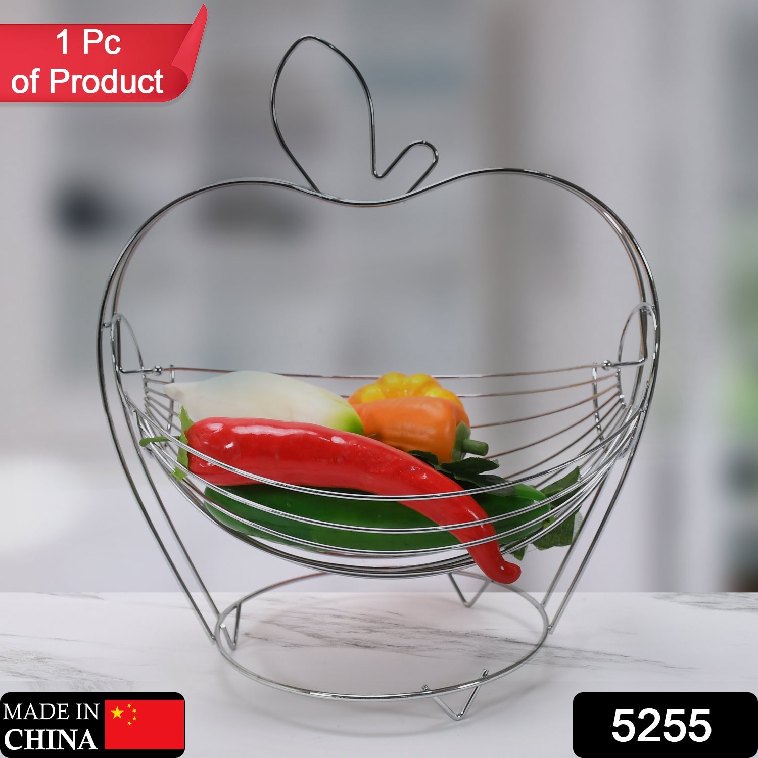 5255 Swing Fruit Bowl Apple Shape Fruit Bowl For Dining Table & Home Use DeoDap