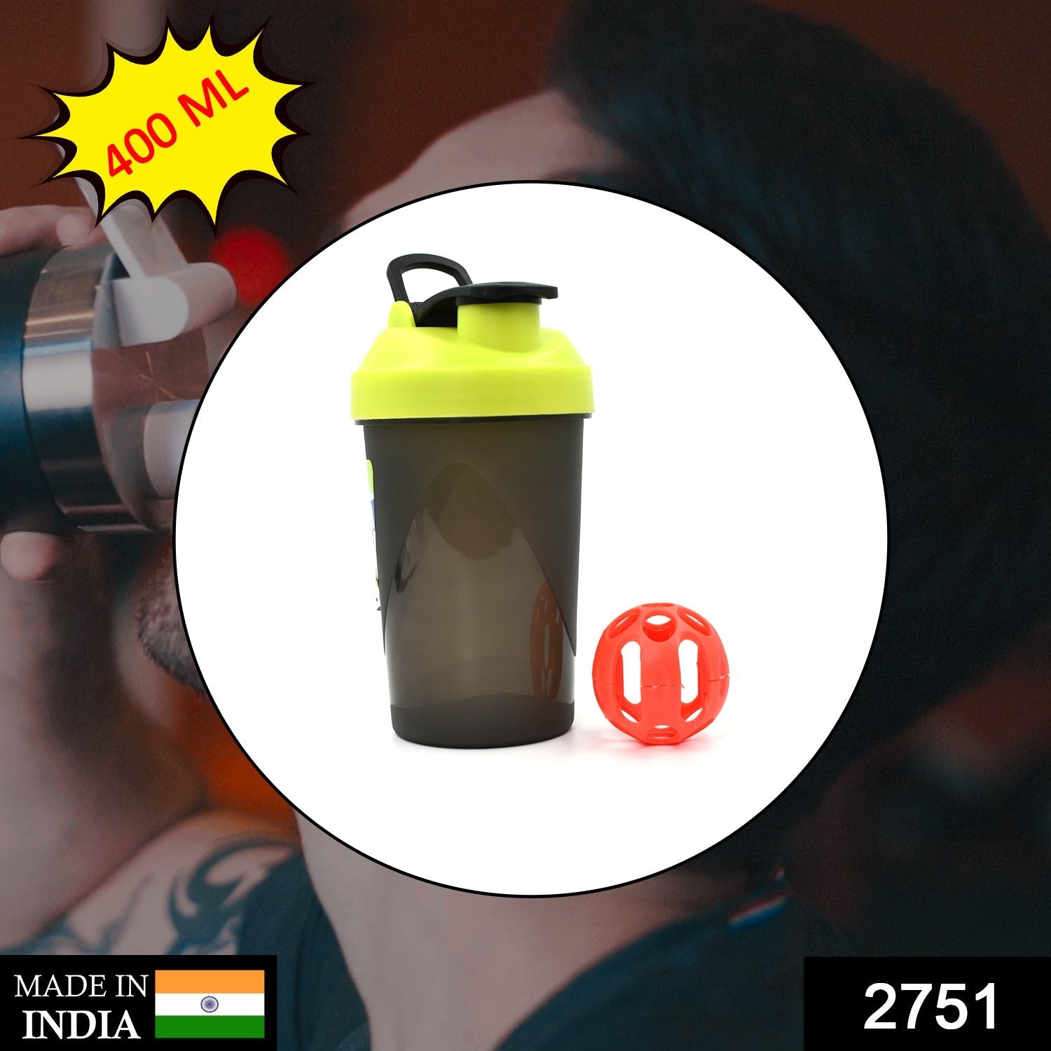 2751 Gym Shaker Bottle Used For Protein Intake On Daily Gym Use. freeshipping - DeoDap