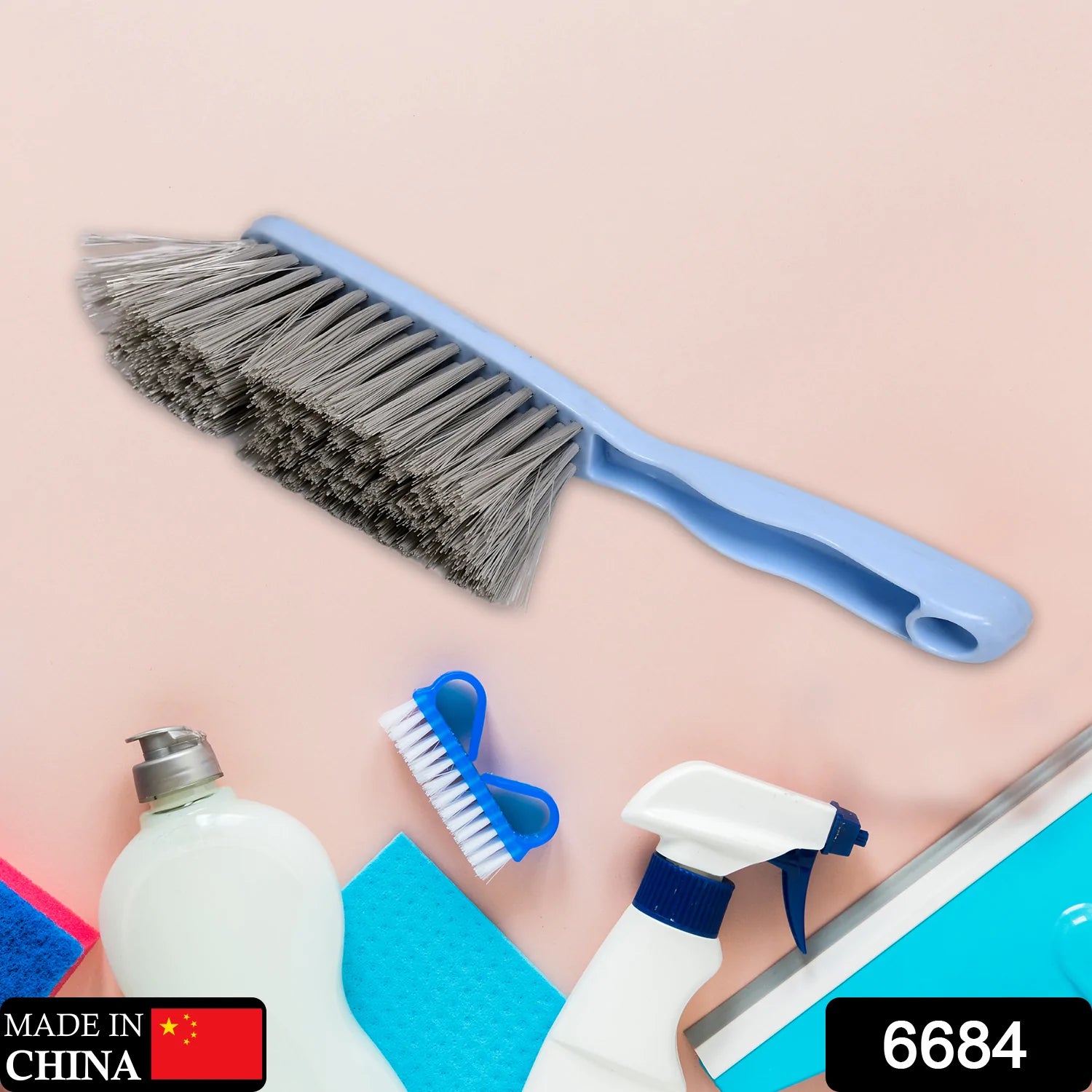 6684 Plastic Home Cleaning Brush with Long Bristles 