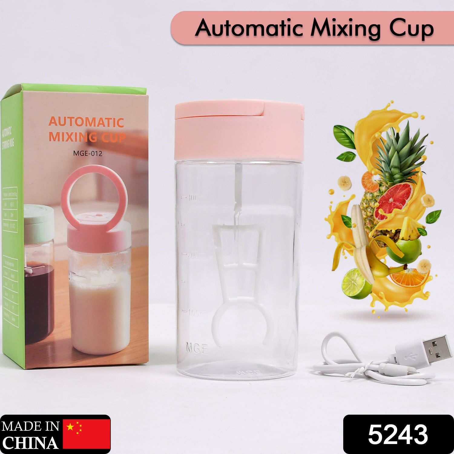 5243 Self Stirring Coffee Mug Cup  plastic  Automatic Self Mixing & Spinning Home Office Travel Mixer Cup DeoDap