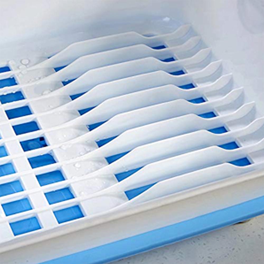 2291 Dish Drainer Rack 2 Layer Drying Rack with Water Removing Tray Sink (Multicolour) - SkyShopy