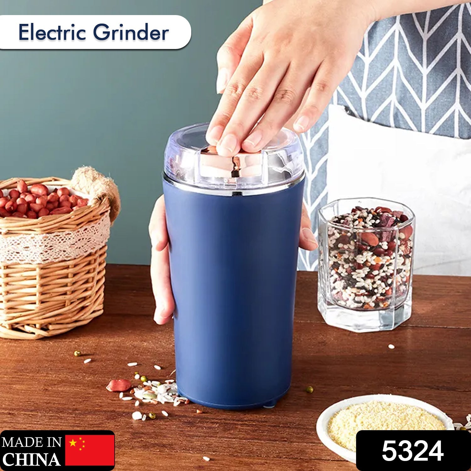 5324 Mini Mixer, Small Blander, Power full Mini Grinder, Electric Coffee Bean Grinder Grinder Machine Portable Grinder for Home and Office. DeoDap