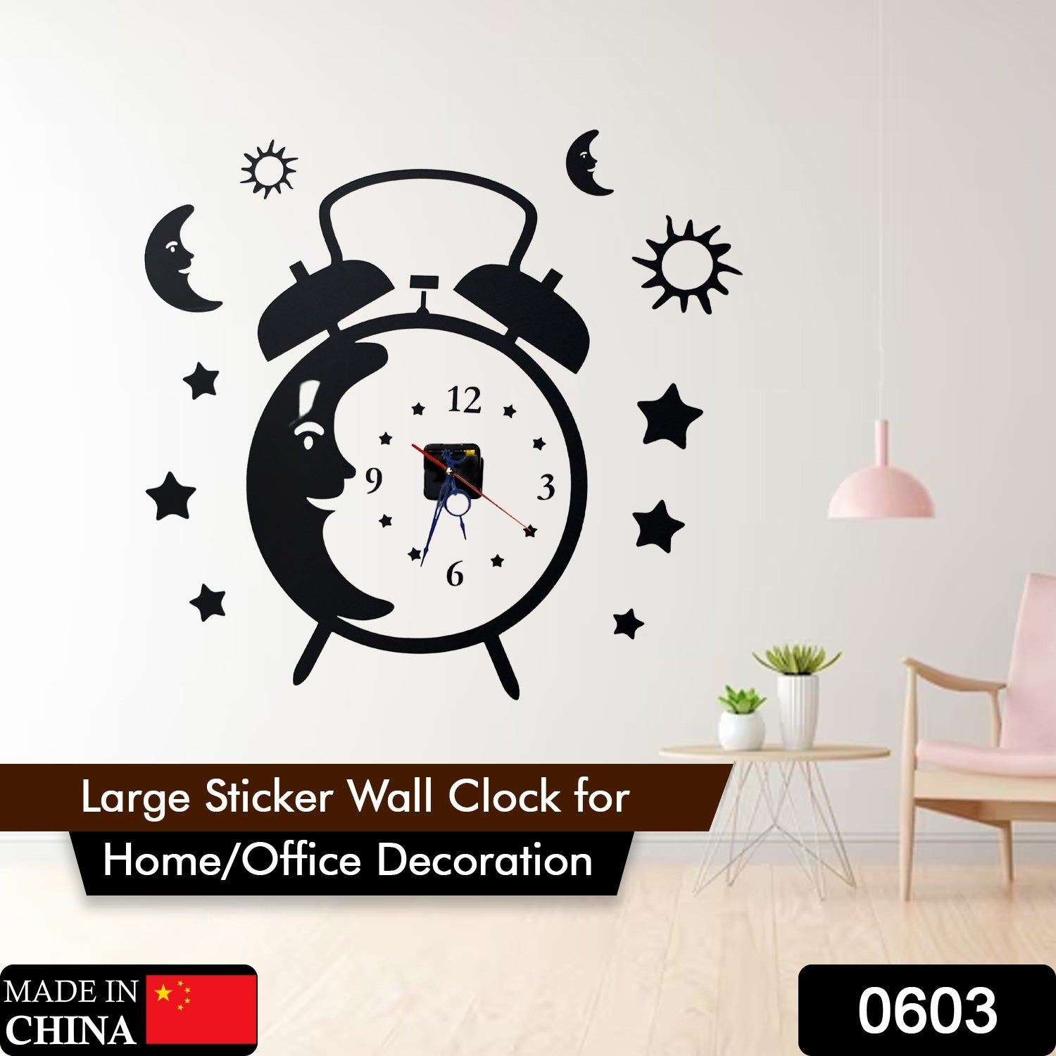 0603 Wall Sticker Restaurant Hotel Kitchen Home Wall Decoration Watch New Decorative Watch DeoDap