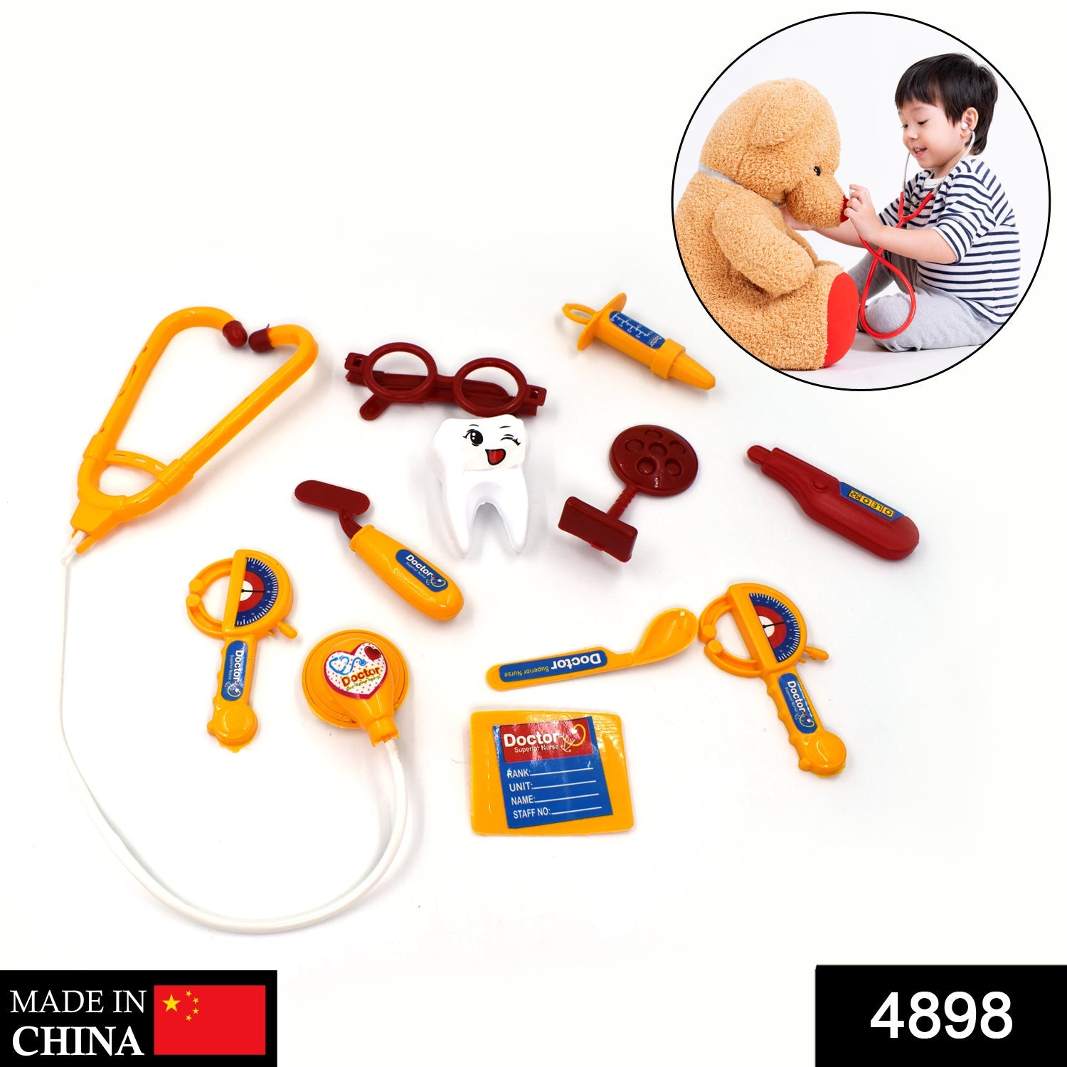 4898 Doctor Play Set Kit Compact Medical Accessories Toy Set Pretend Play Kids DeoDap
