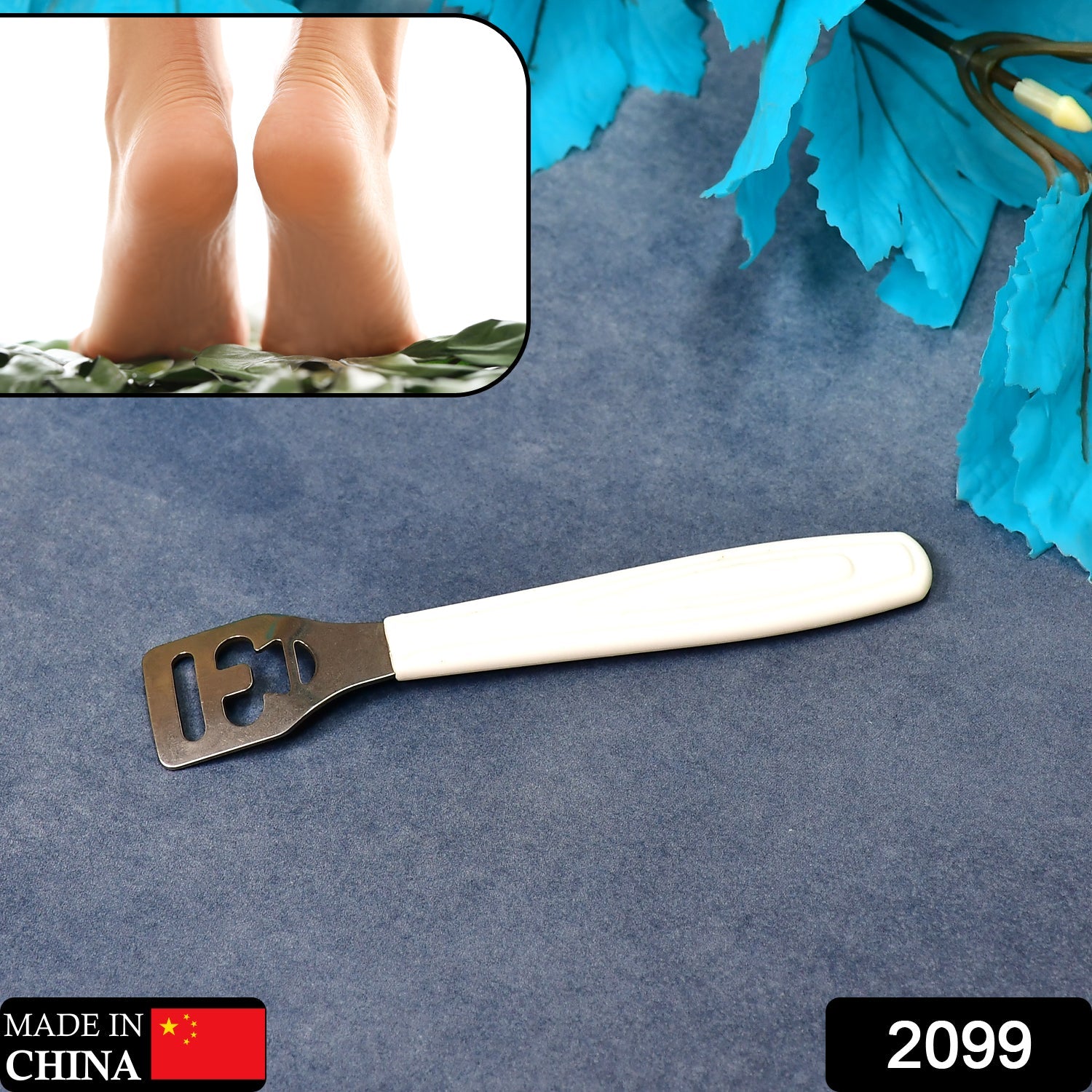 2099 Stainless Steel Callus Corn Hard Skin Remover Plastic Handle Foot Rasp Heel File Scrubber Pedicure Nail Care Tool Rub feet Tool. DeoDap