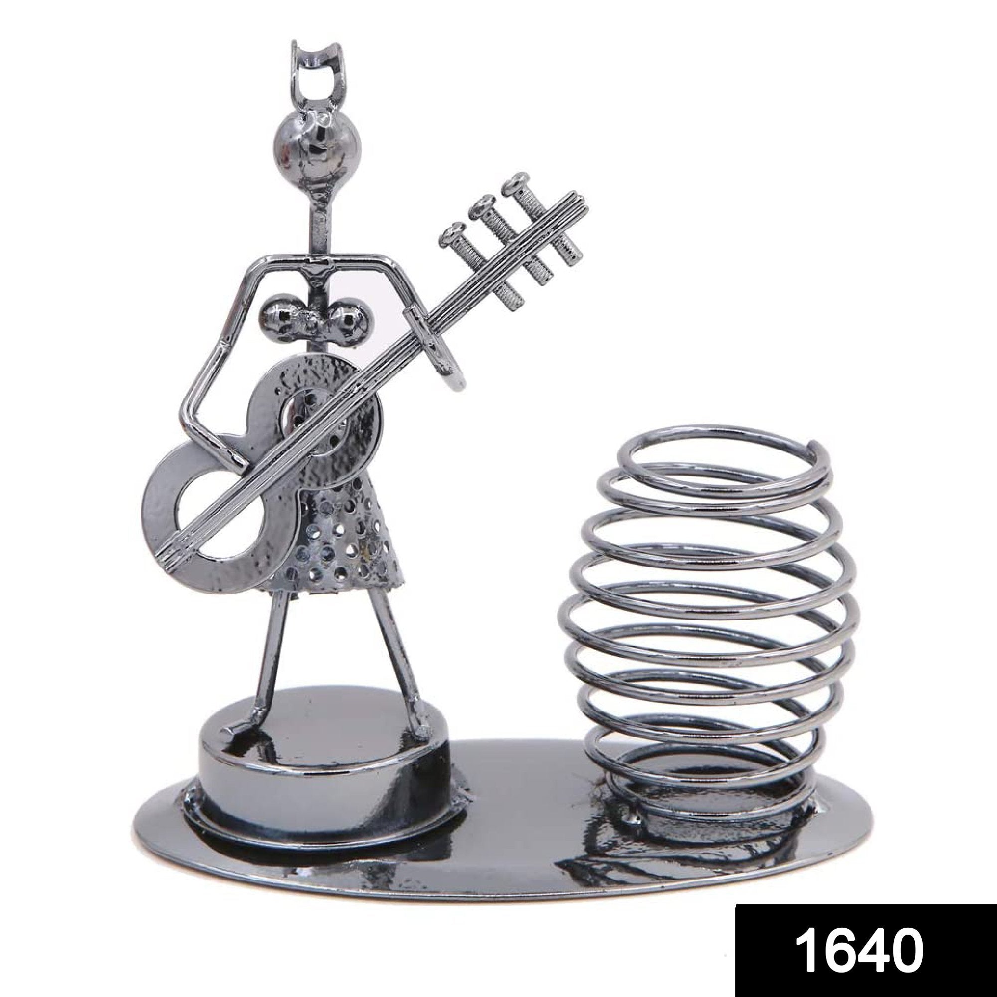 1640 Girl Musician Playing  Pen Stand Showpiece - SkyShopy