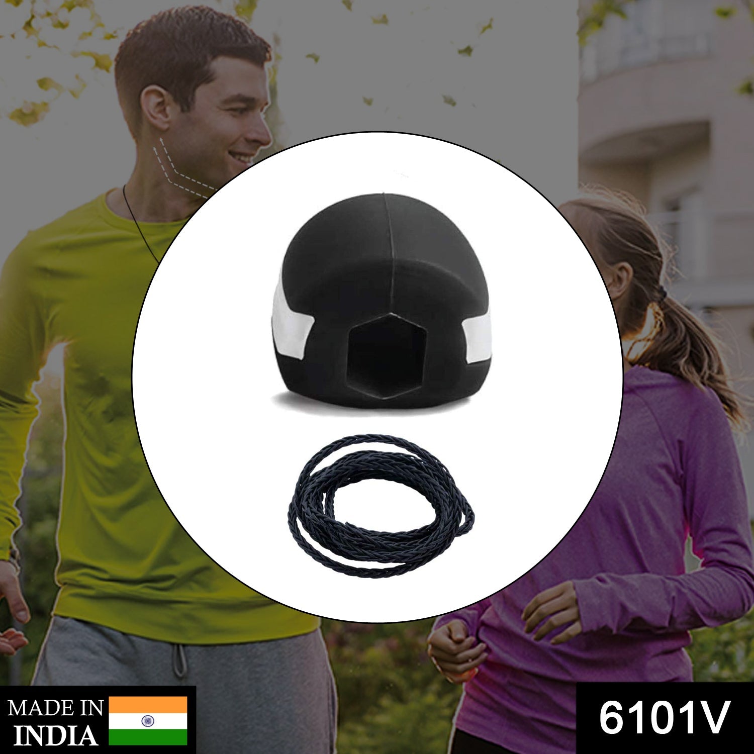 6101V Black Jaw Exerciser Used To Gain Sharp And Chiselled Jawline Easily And Fast.