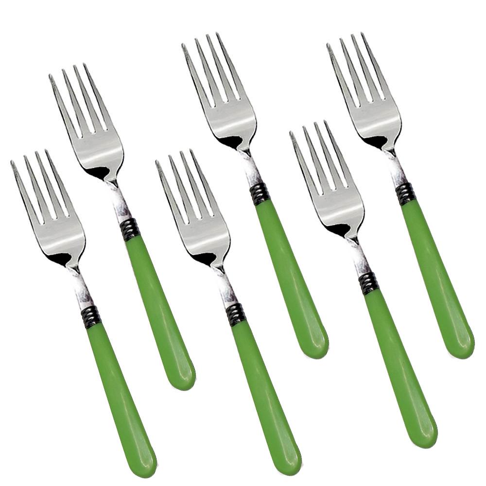 2268 Stainless Steel Forks with Comfortable Grip Dining Fork Set of 6 Pcs - SkyShopy