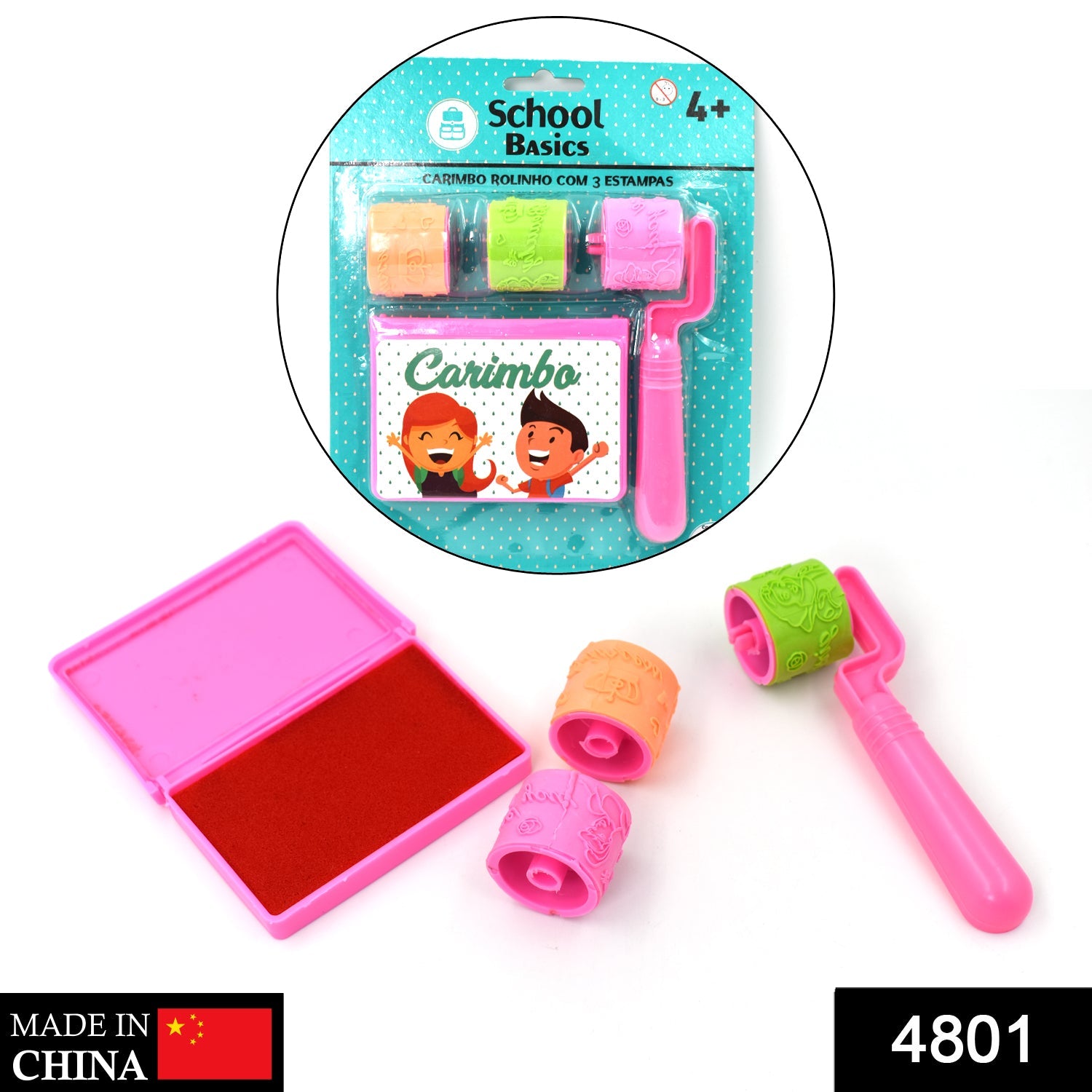 4801 Roller Stamp used in all types of household places by kids and children’s for playing purposes. freeshipping - DeoDap