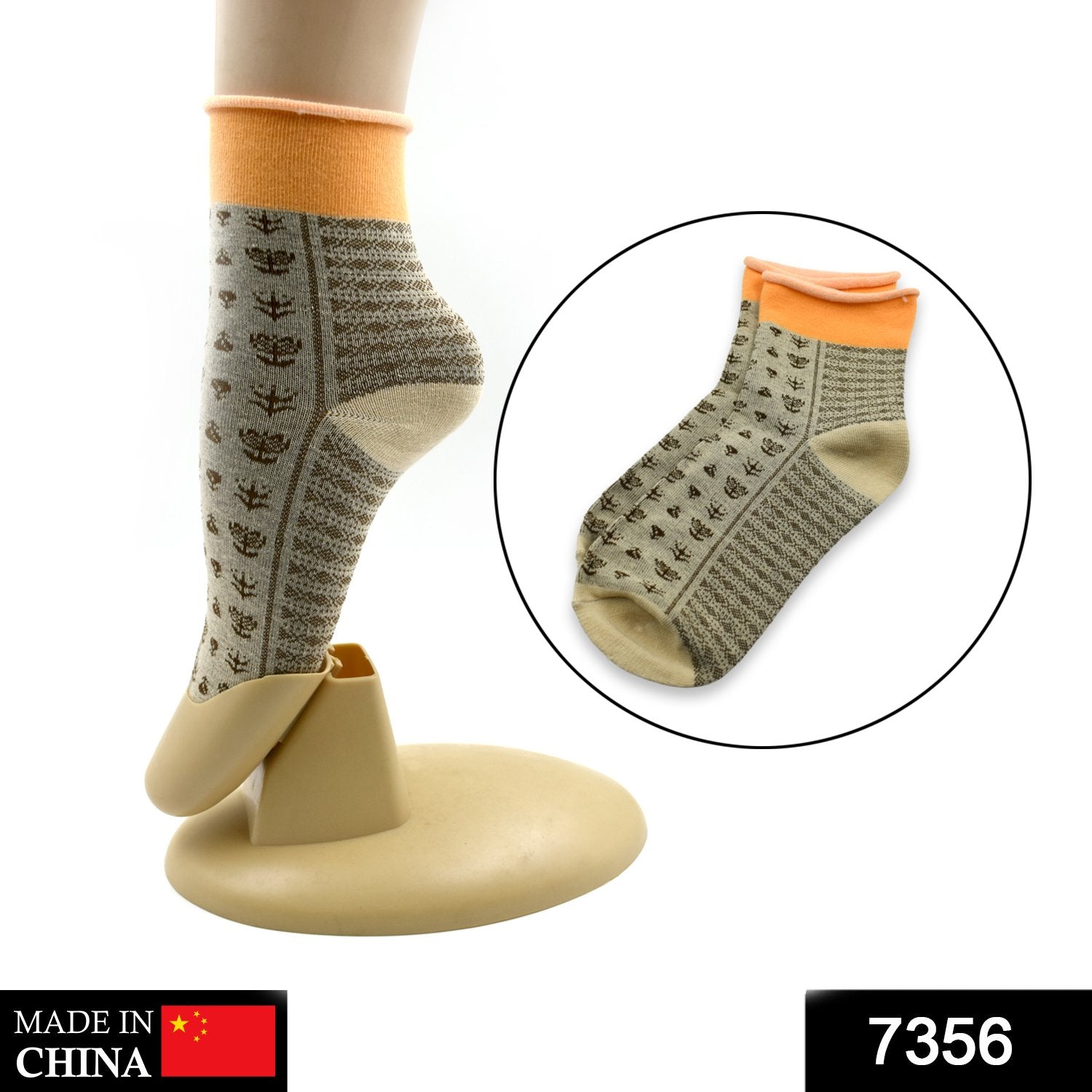 7356 Socks Breathable Thickened Classic Simple Soft Skin Friendly (1Pair) DeoDap