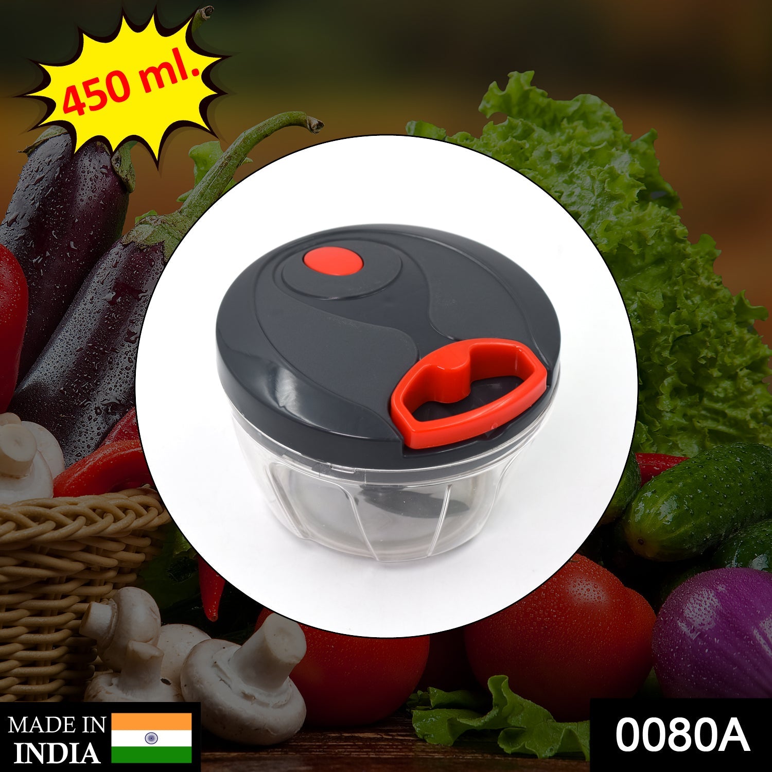 0080 A Atm Chopper 450 ML used for chopping and cutting of various fruits and vegetables in all kinds f household kitchen purposes and all. freeshipping - DeoDap