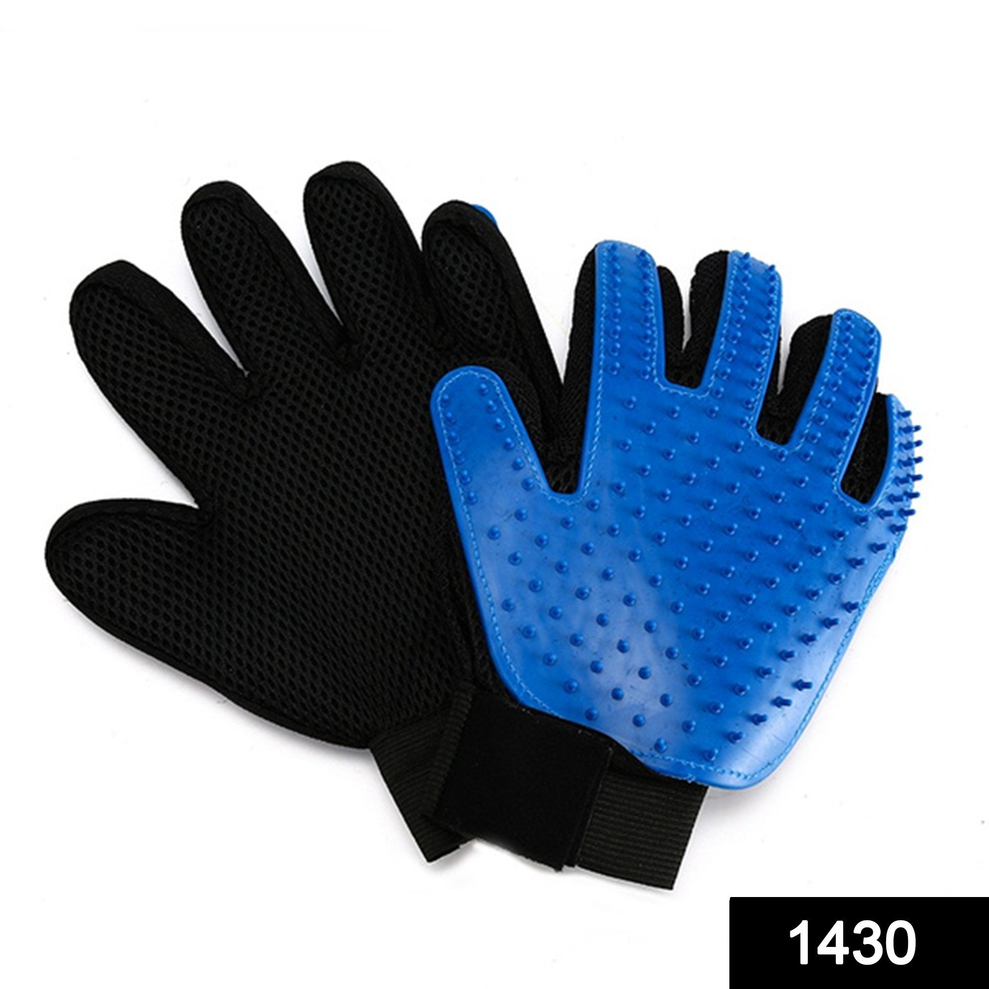 1430 Efficient True Touch Pet Hair Remover Enhanced 5 Finger Design Gentle Brush Gloves - SkyShoppy