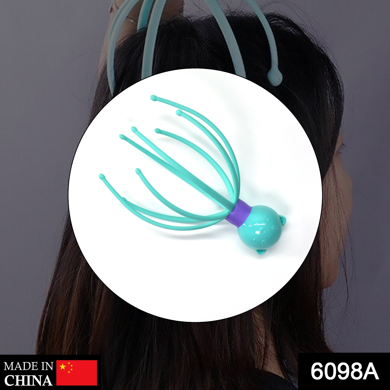 6098 A Octopus Head Massager Used While Massaging Hair Scalps And Head.