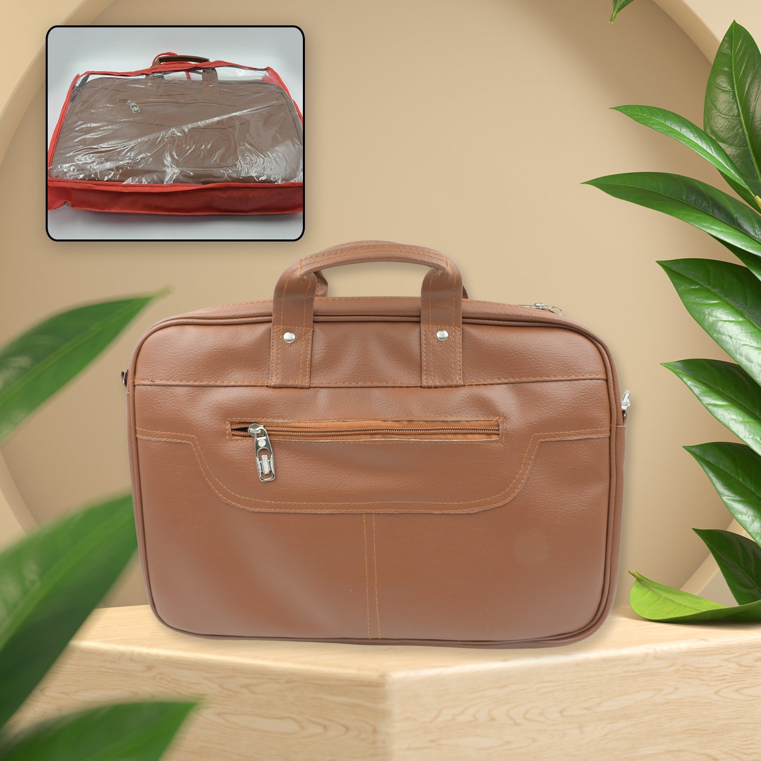 12573 Multipurpose Bag, Shoulder Side Bag Office Laptop Faux Leather Executive Formal Laptop & MacBook Messenger / Office / Travel / Business / Shoulder / Hand / Sling Bag for Men Women with Multiple compartments