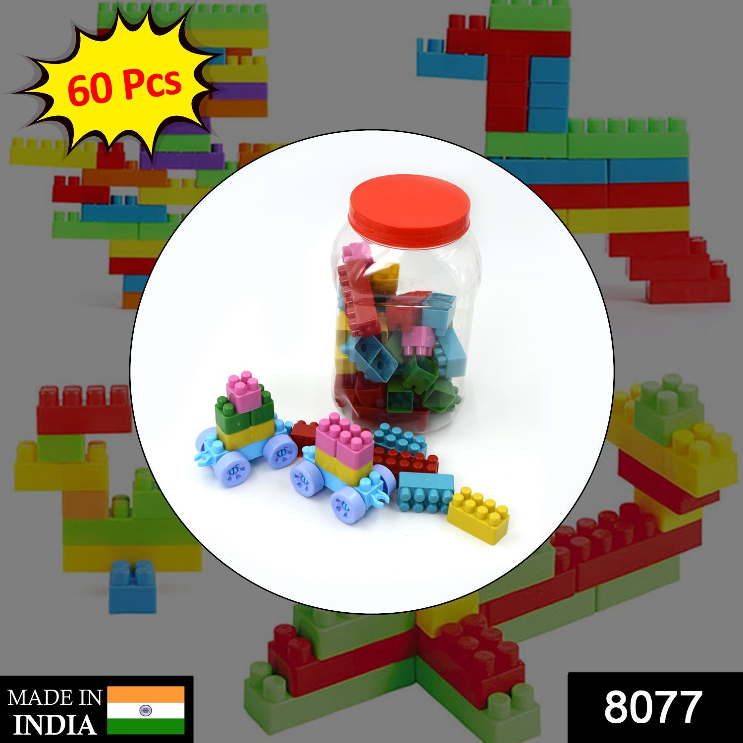 8077 60pc Building Blocks Early Learning Educational Toy for Kids freeshipping - DeoDap