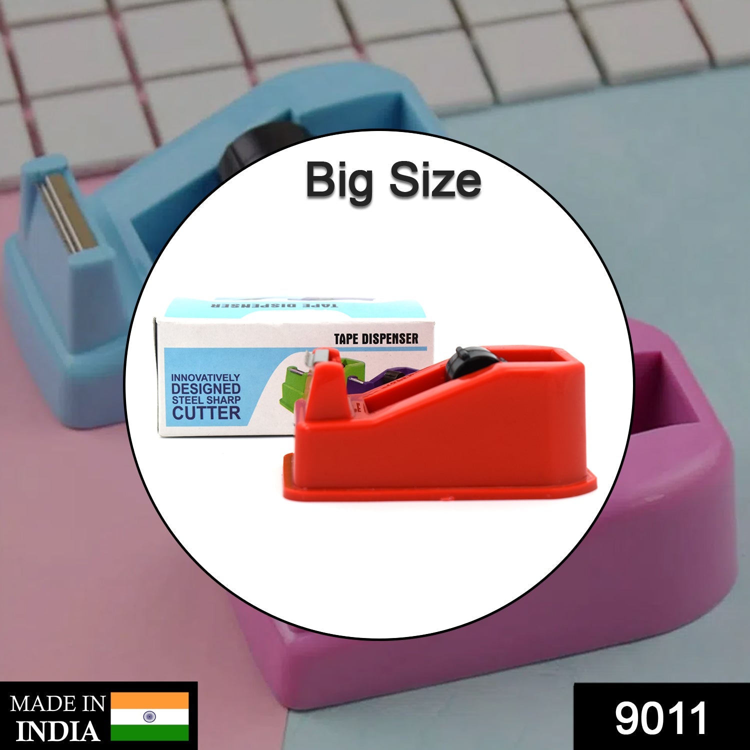 9011 Jumbo Tape Dispenser for using and holding tapes in anywhere purpose etc. DeoDap