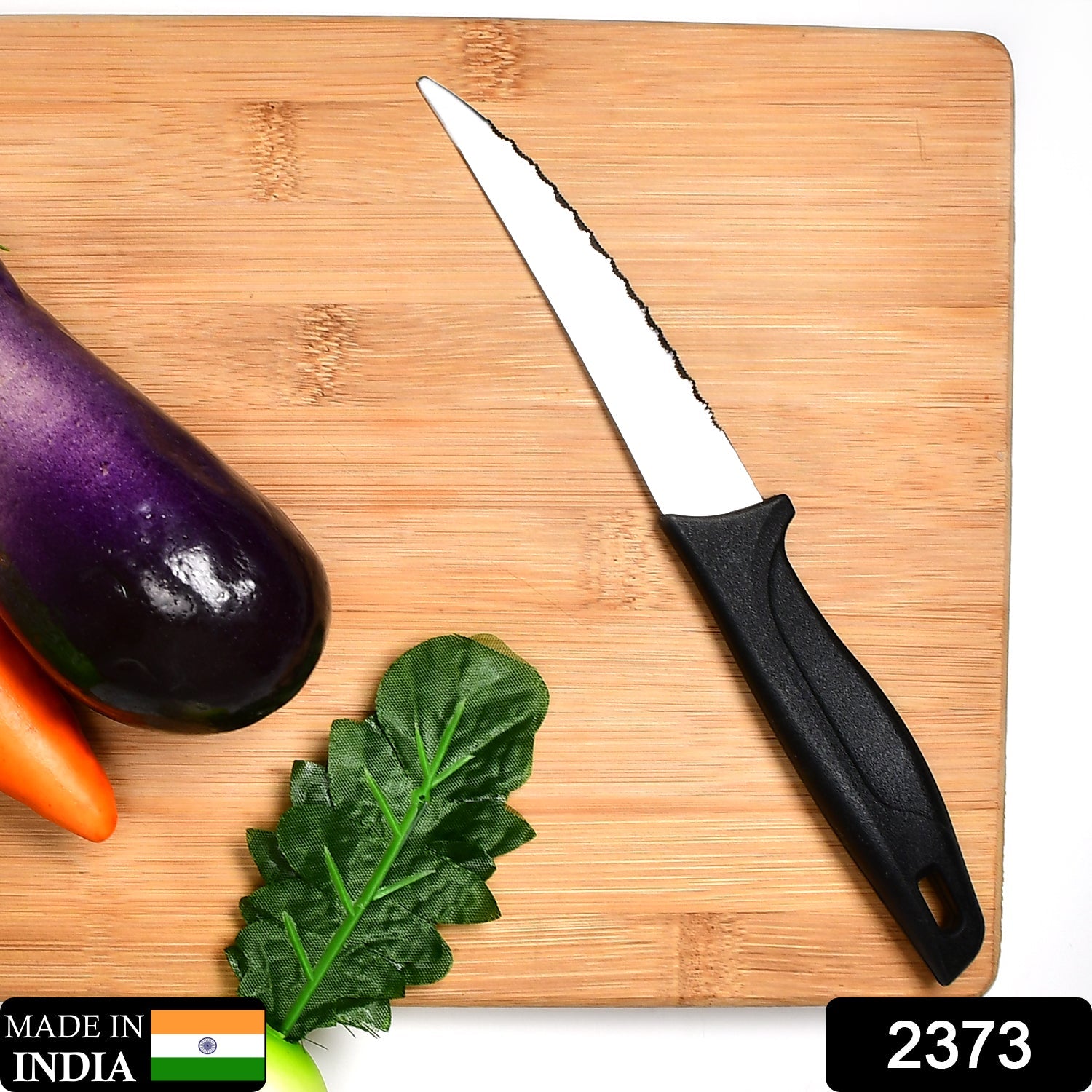 2373 Stainless Steel knife and Kitchen Knife with Black Grip Handle. DeoDap