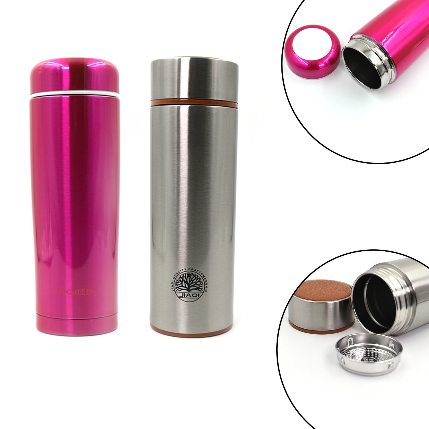 6412  Stainless Steel Water Bottle Carry hot or cold water for long time (Design May Vary)