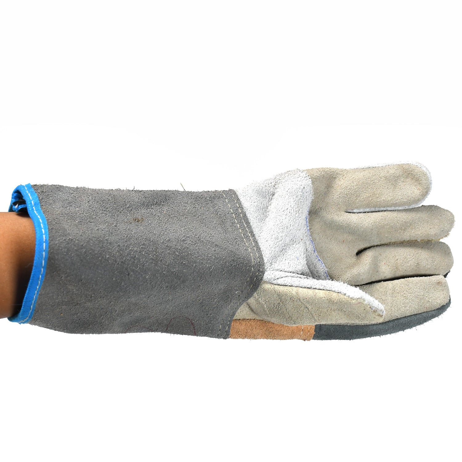 0716A Industrial Heavy Duty Welding Leather Glove With Inner Lining, Heat And Abrasion Resistance Glove DeoDap