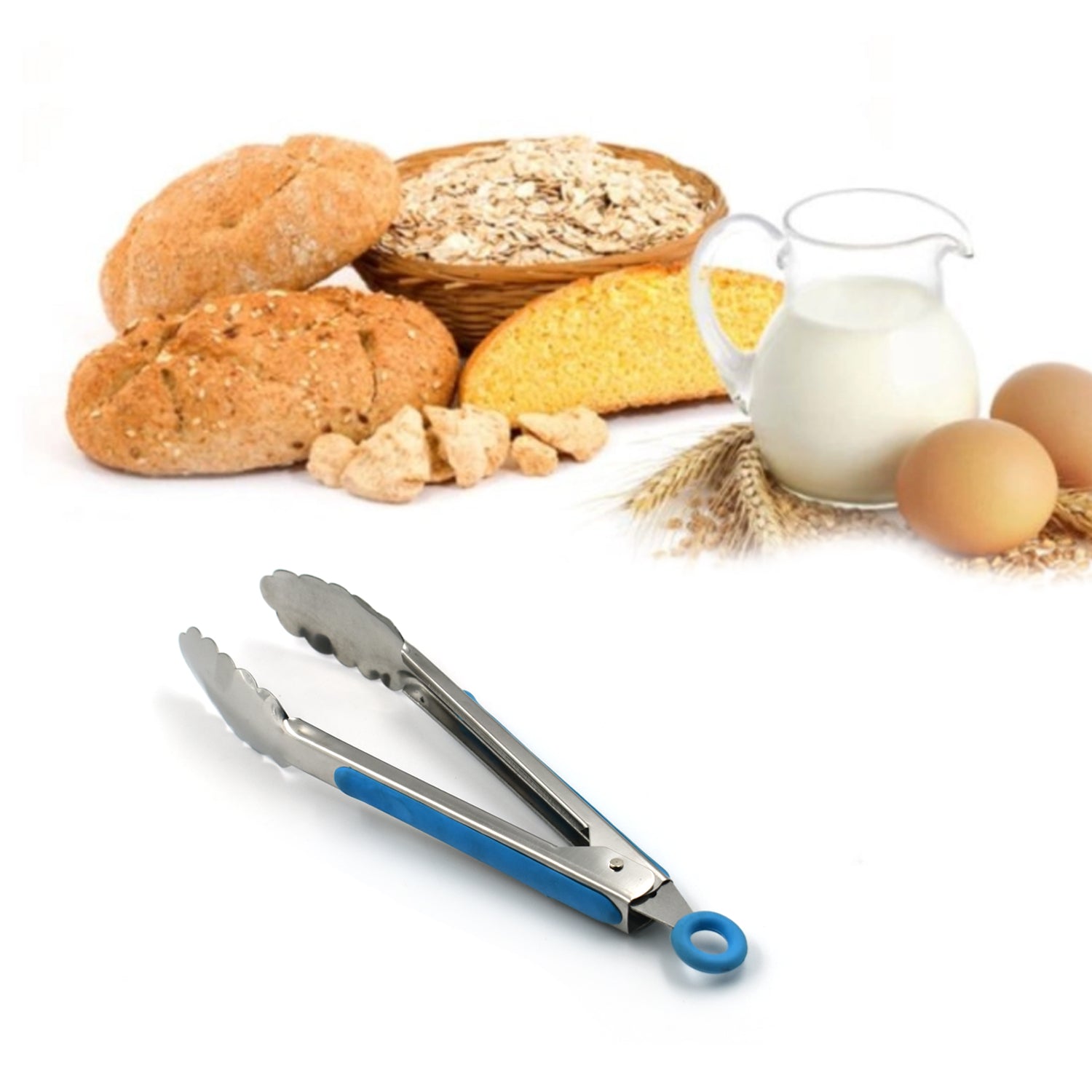 2685 stainless steel food serving tong with Grip Handle.
