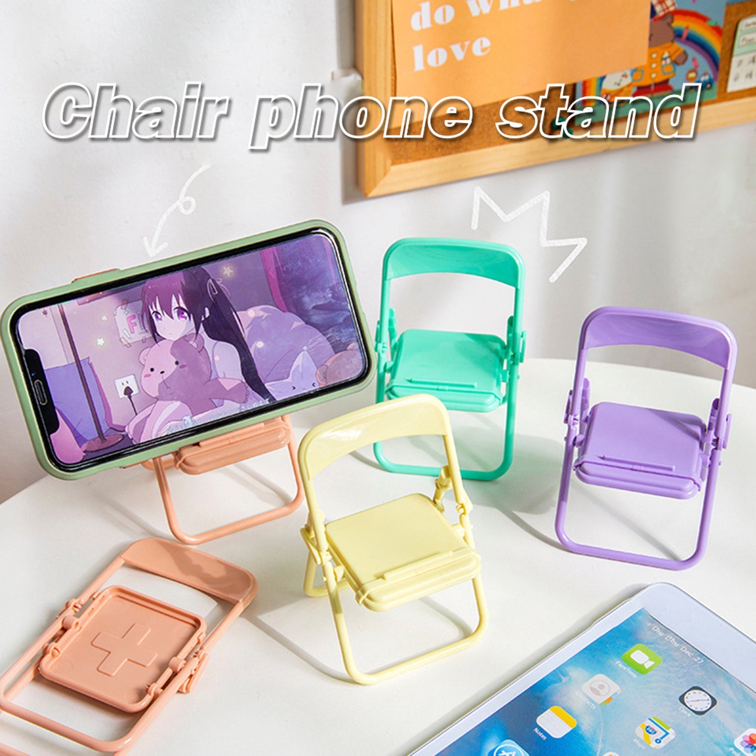 4797 1 Pc Chair Mobile Stand used in all kinds of household and official purposes as a stand and holder for mobiles and smartphones etc. DeoDap