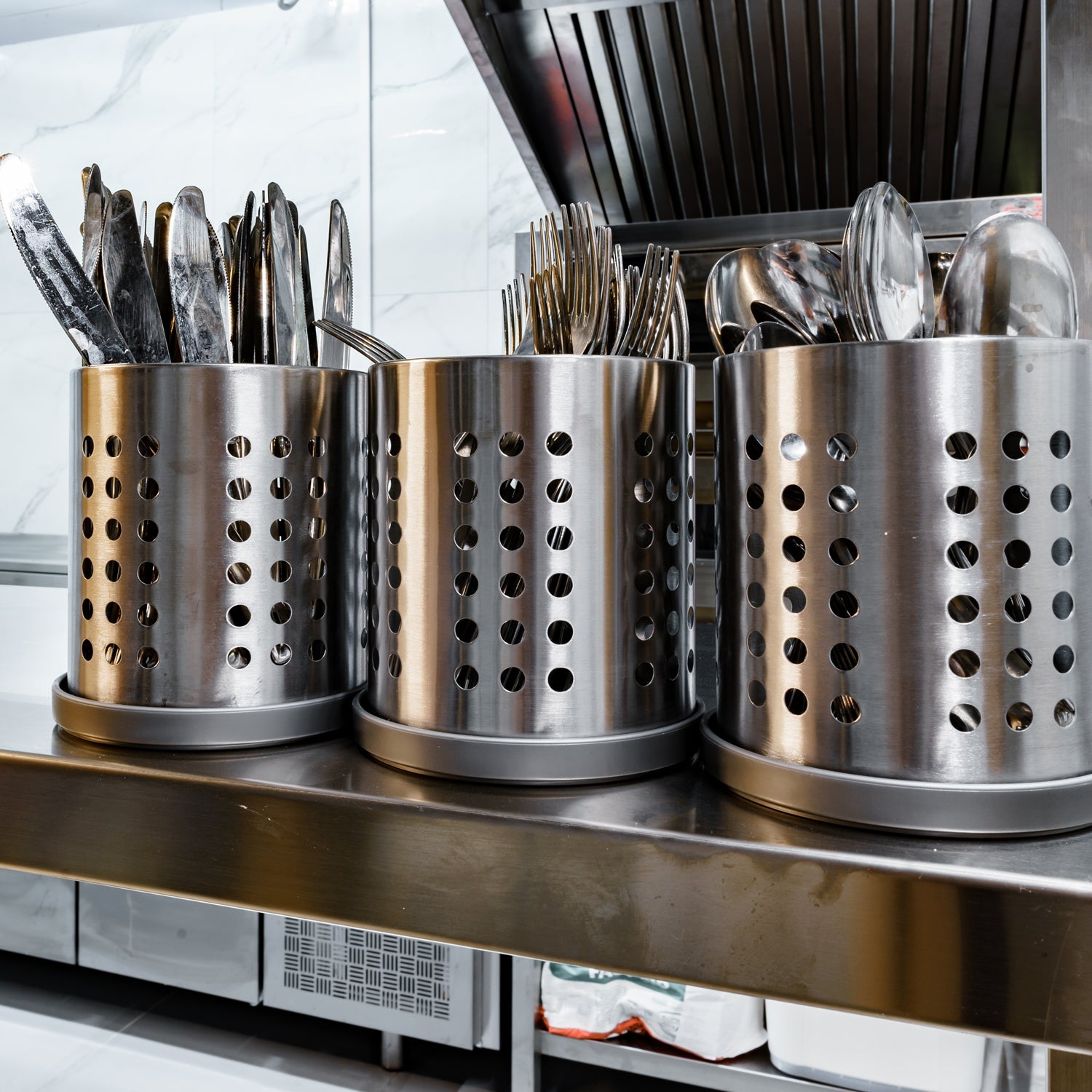 5185 Cutlery Holder Steel 20cm forks &  Spoon Holder For Kitchen Use DeoDap