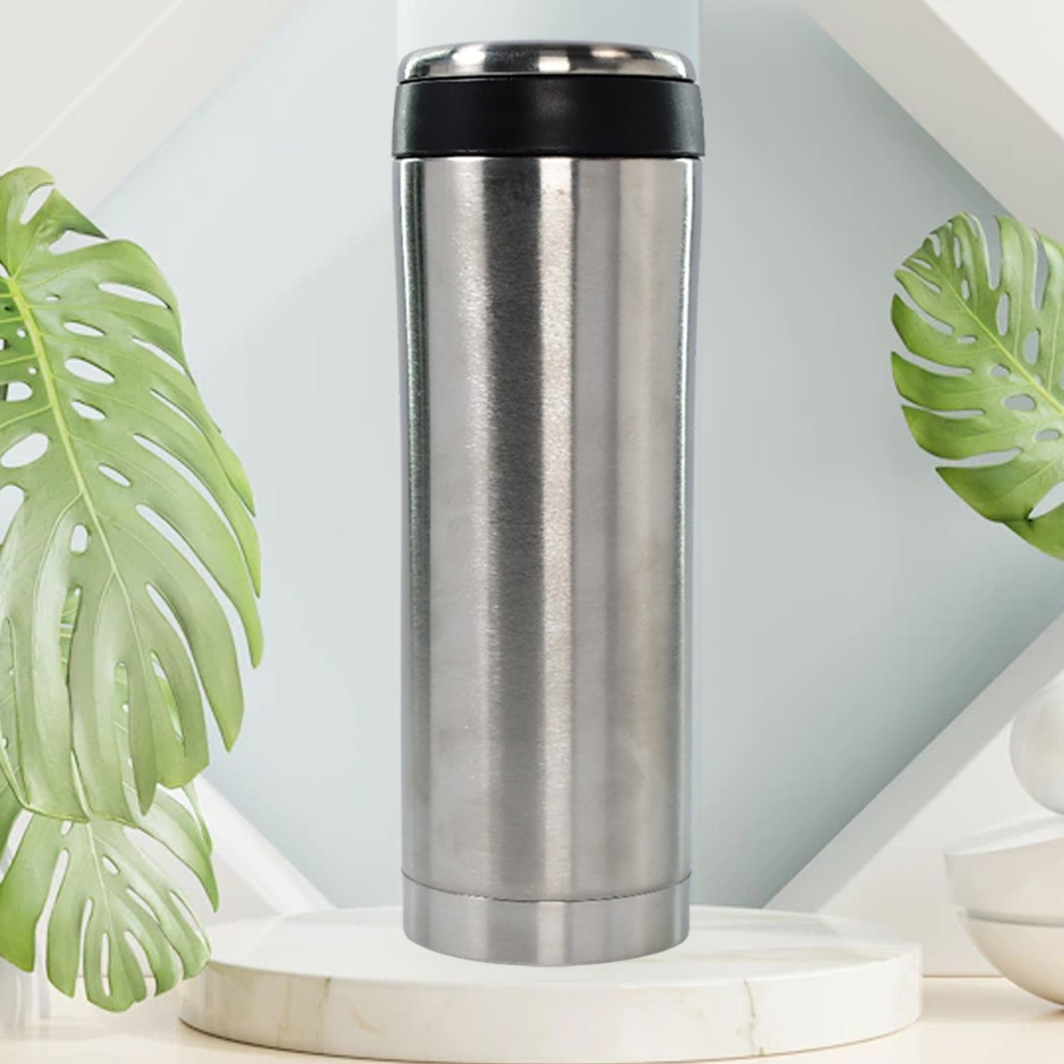 6446 450Ml STAINLESS STEEL WATER BOTTLE FOR MEN WOMEN KIDS | THERMOS FLASK | REUSABLE LEAK-PROOF THERMOS STEEL FOR HOME OFFICE GYM FRIDGE TRAVELLING DeoDap