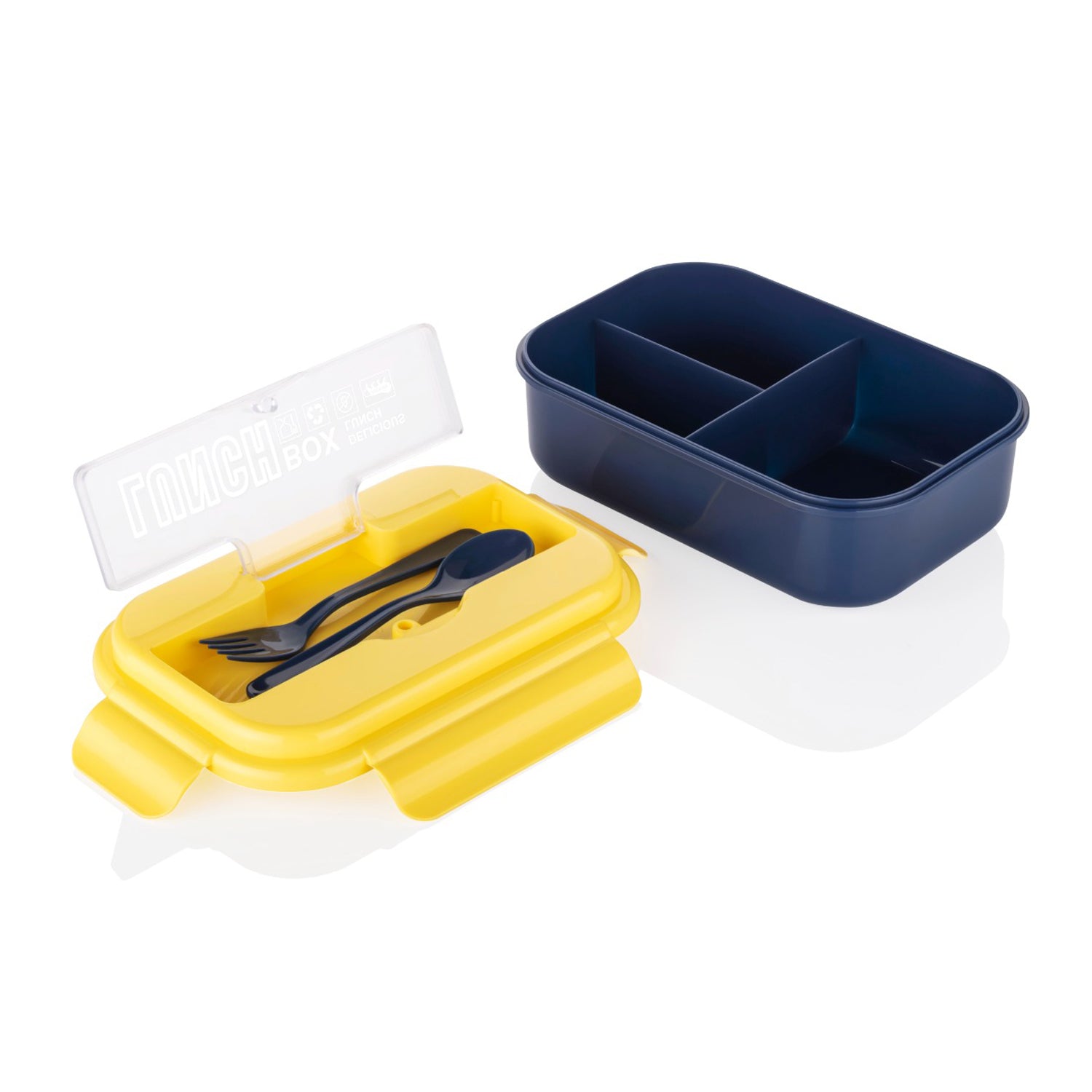 2809a Lunch Box 3cells Plastic Liner Lunch Container, Portable Tableware  Set For Kid Adult Student Children