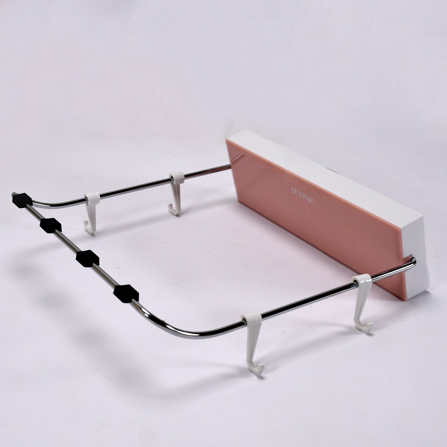 7660 Wall Mounted Foldable Wash Basin Storage Rack Shelf Holder Self Adhesive with sticker DeoDap