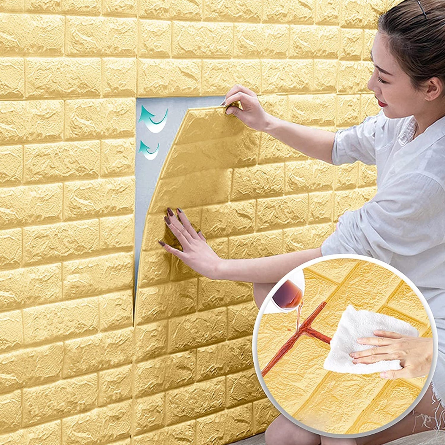 7453 Dark Yellow 3D Wall Decor used for wall decoration and maintaining purposes in all kinds of places like household and official etc.