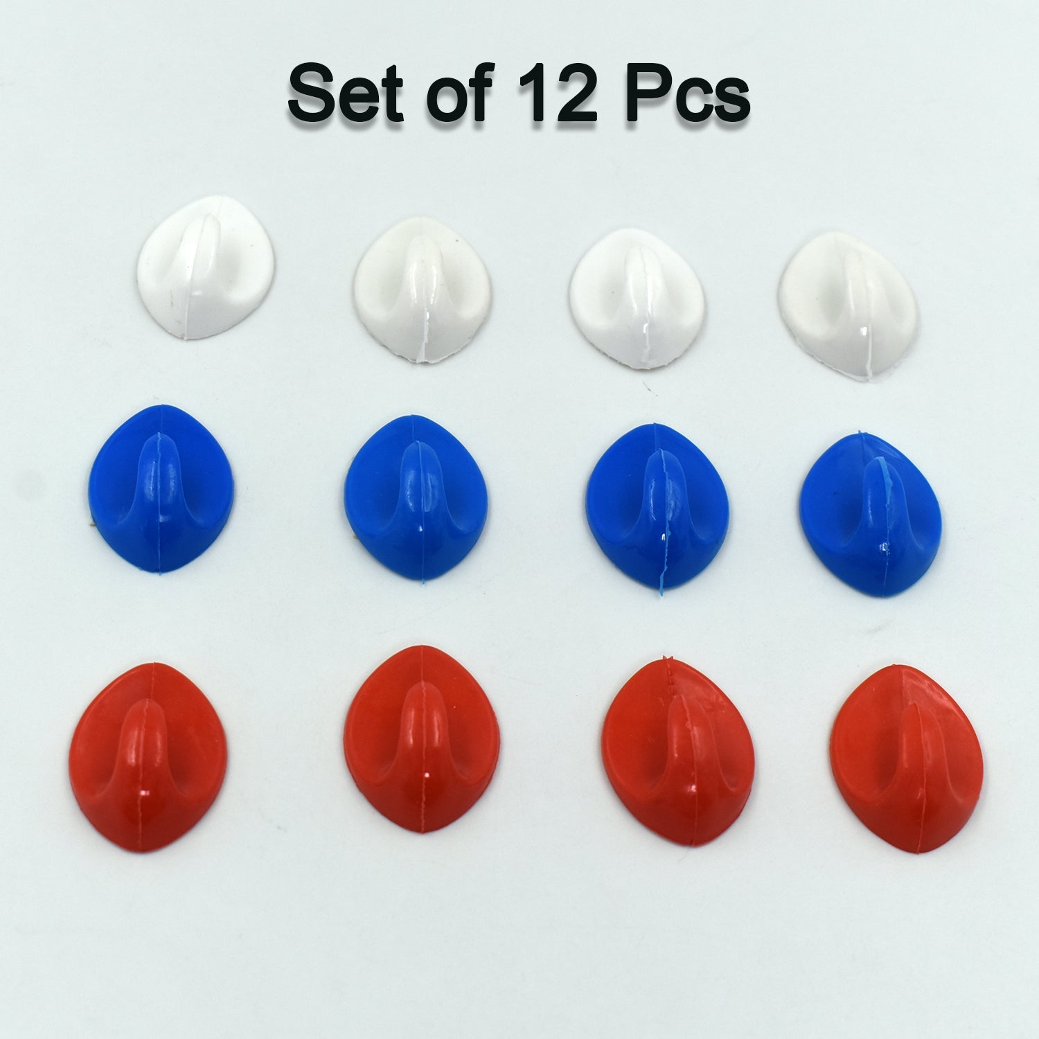 4842 12Pc Plastic Adhesive Hooks For Placing On Wall Surfaces In Order To Hang Various Stuffs And Items. DeoDap
