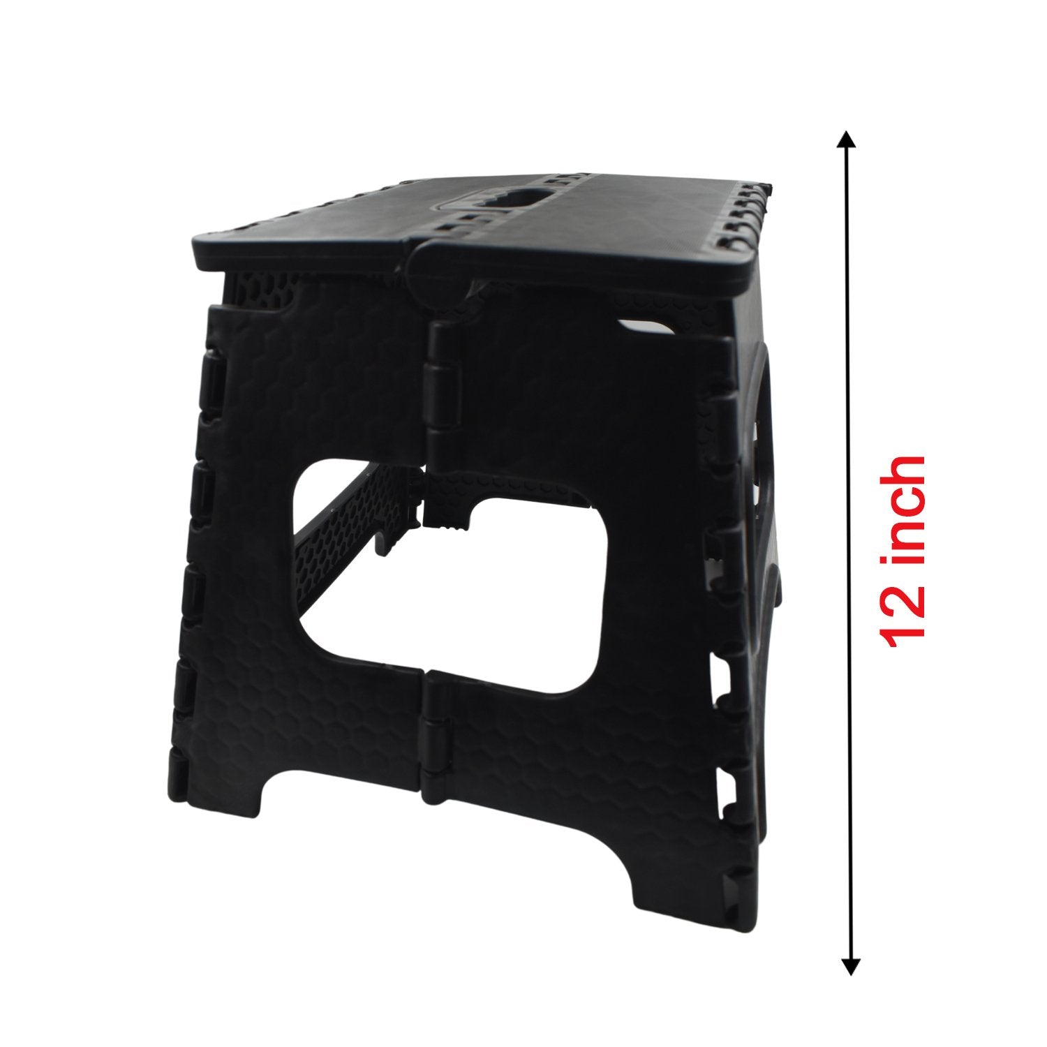 2101 Folding Lightweight Plastic Stool (Black)