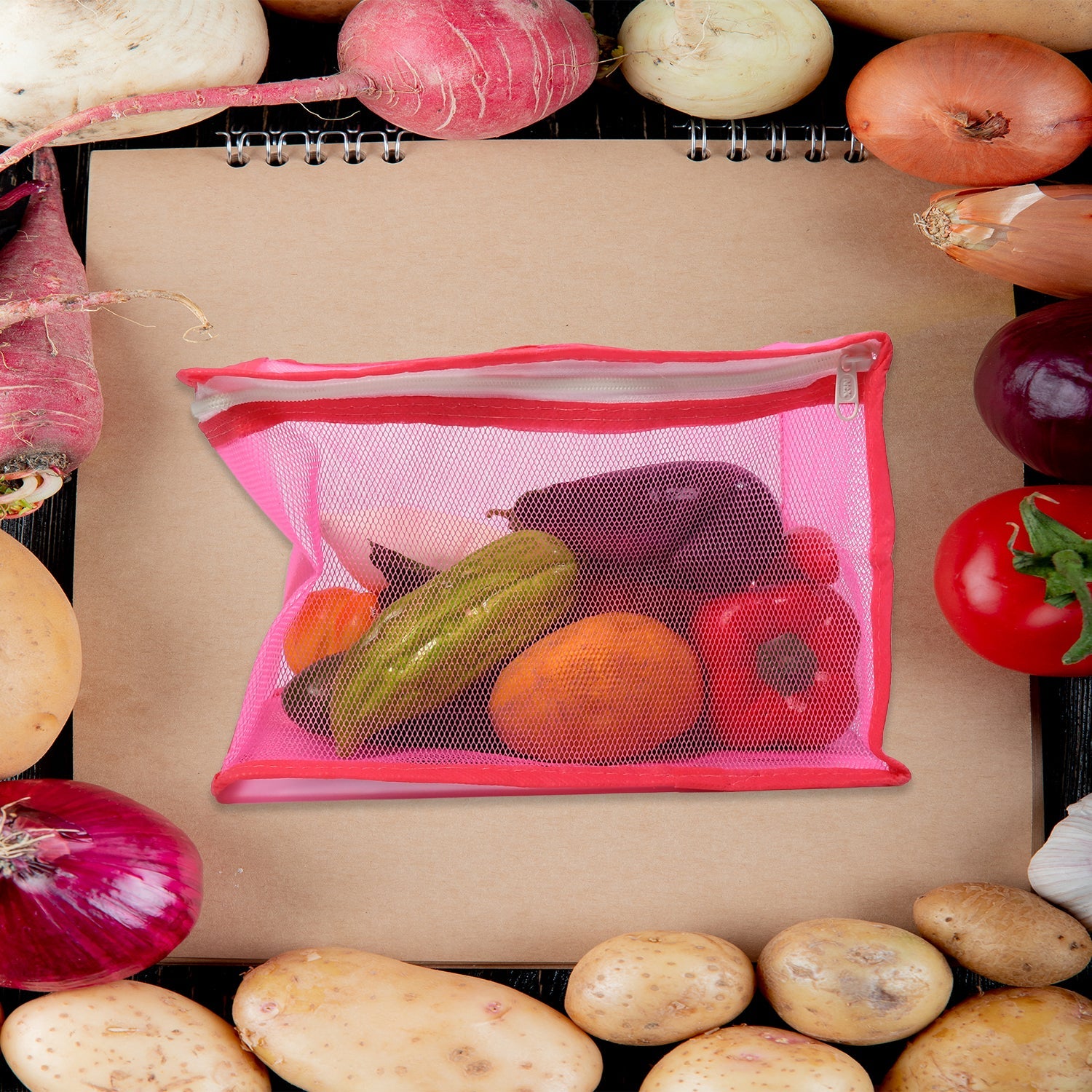 5303 Nylon Fruit Bag Foldable Bag Is Protect Your Fruit Bag All Type Use Bag For Home & Kitchen Use DeoDap
