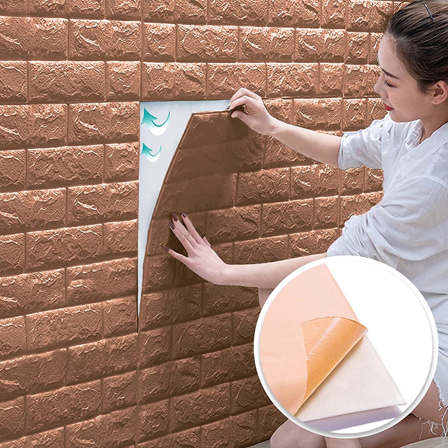7459 Brown 3D W Decor used for wall decoration and maintaining purposes in all kinds of places like household and official etc. freeshipping DeoDap