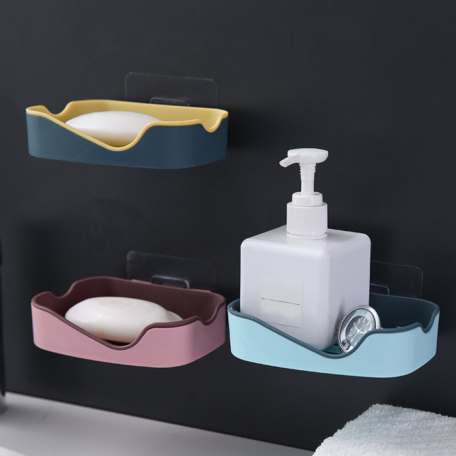 4715A Multipurpose Sticker Wall Mounted Plastic Soap Holder & Dispenser (With Box)