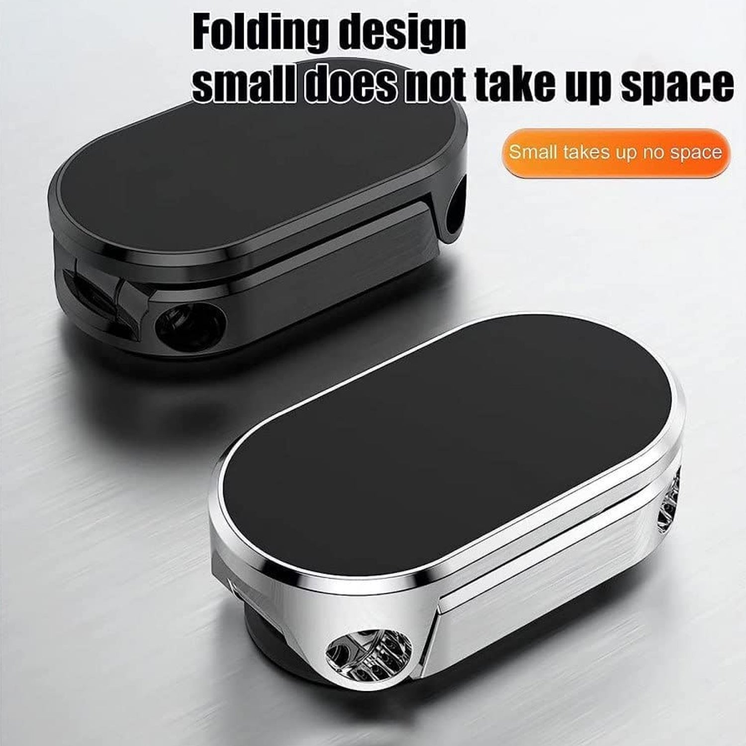 6102 360 Degree Rotating Magnetic Car Phone Holder | Metal Folding Car Phone Holder | New Alloy Folding Magnetic Car Phone Holder (Pack of 1) DeoDap