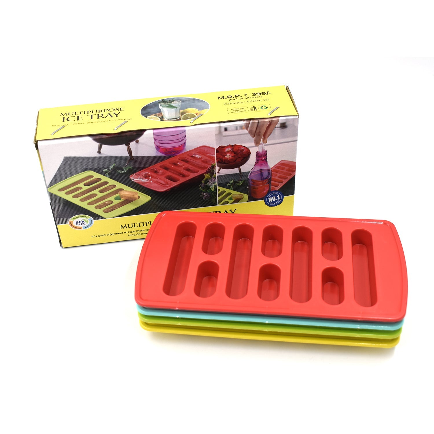0784 4 Pc Fancy Ice Tray used widely in all kinds of household places while making ices and all purposes. freeshipping - DeoDap