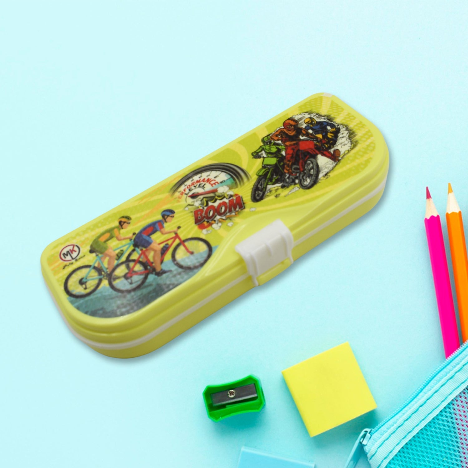 Compass Box Pink 7750 Multipurpose Compass Box, Pencil Box with 3 Compartments for Scho ...
