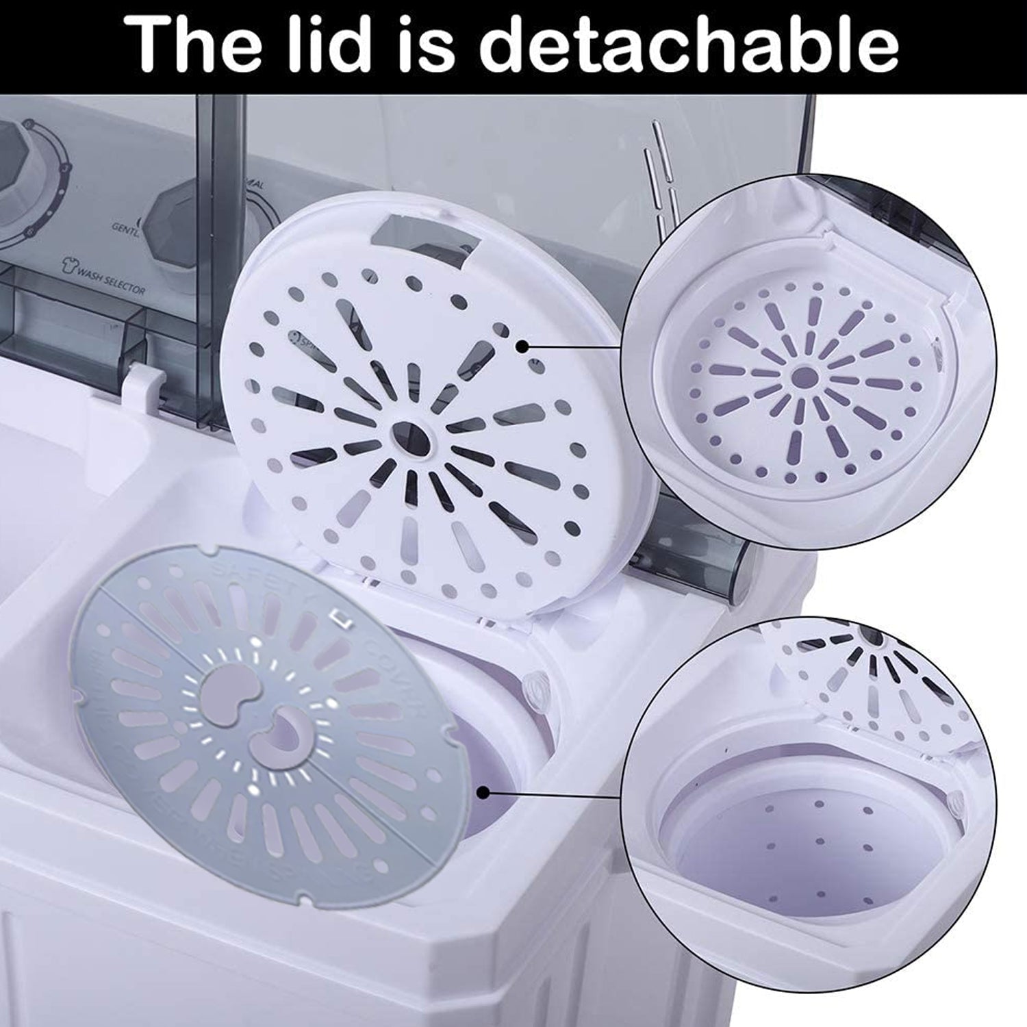 Universal Fit Top Load Semi Automatic Washing Machine Spin Safety Cover/Spinner Cap/Dryer Safety Cover/Lid & Plate (1 pc)
